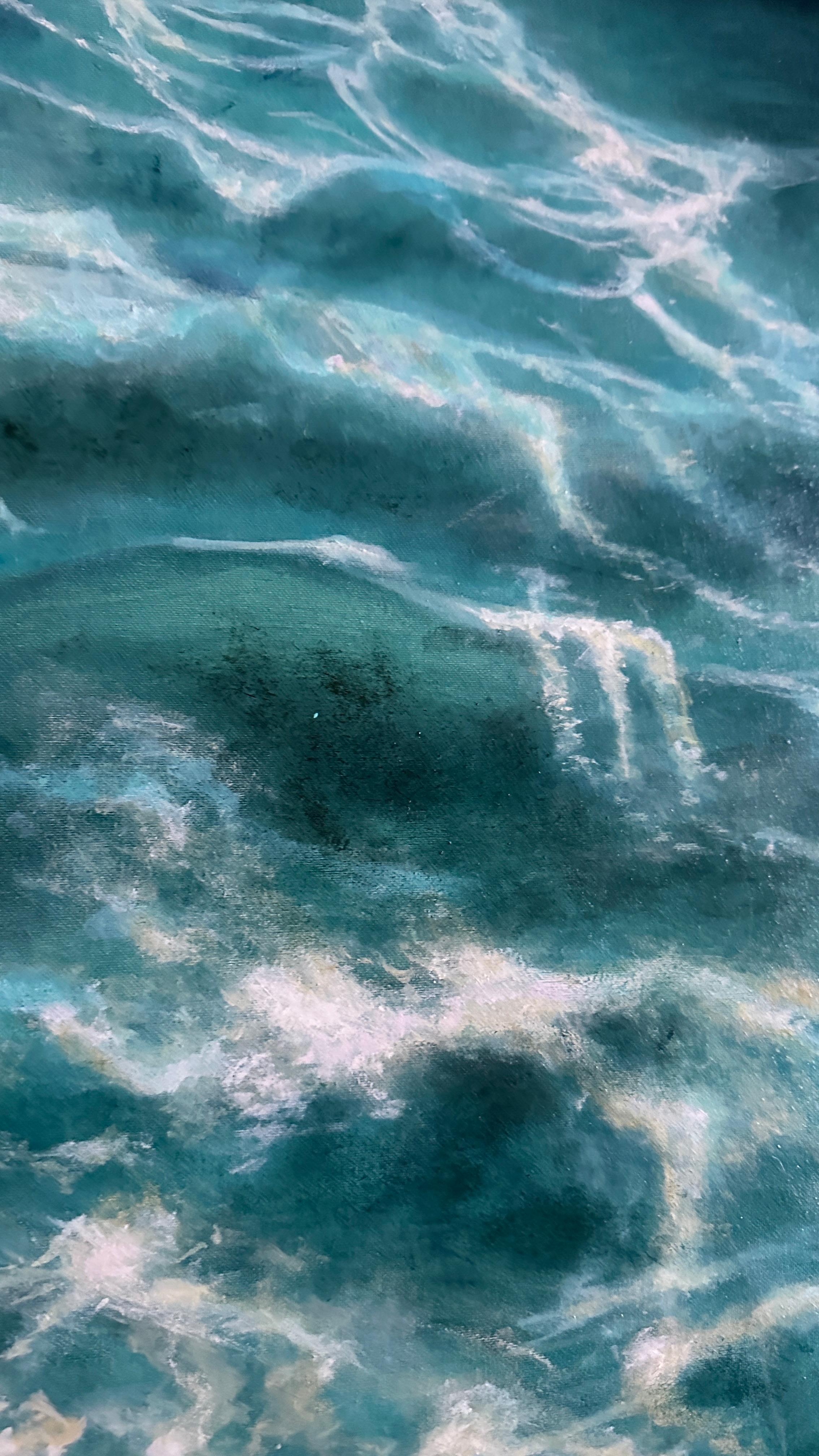 in Rollen verschickt 
 Mit diesem Stück wollte ich das Gefühl vermitteln, tief in das eigene Ich einzutauchen. Die Sonnenstrahlen, die das Wasser durchdringen, sind wie Strahlen des inneren Lichts, die die stille Welt im Inneren erhellen. Die kühlen