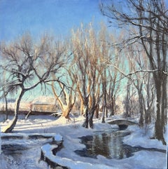 Radomysl. Sunset Winter Landscape