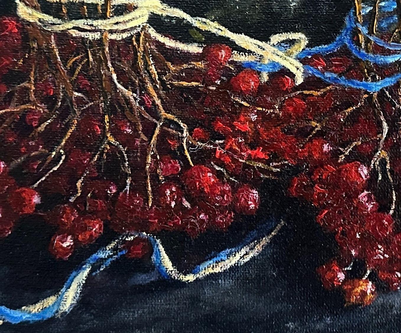 Red Vibrunum - Painting by Elena Khokhryakova