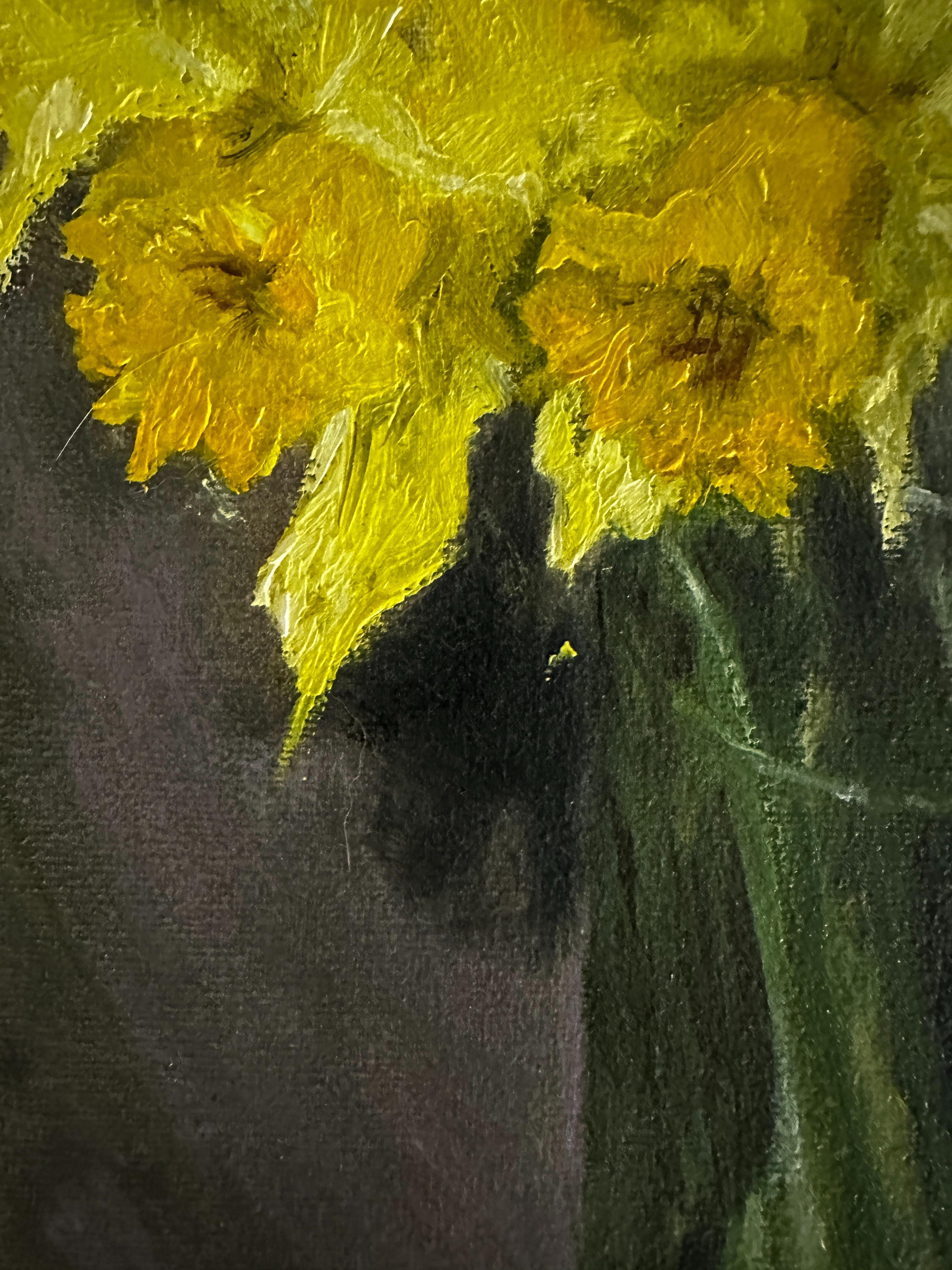 Slice of Sinlite (Schwarz), Still-Life Painting, von Elena Khokhryakova