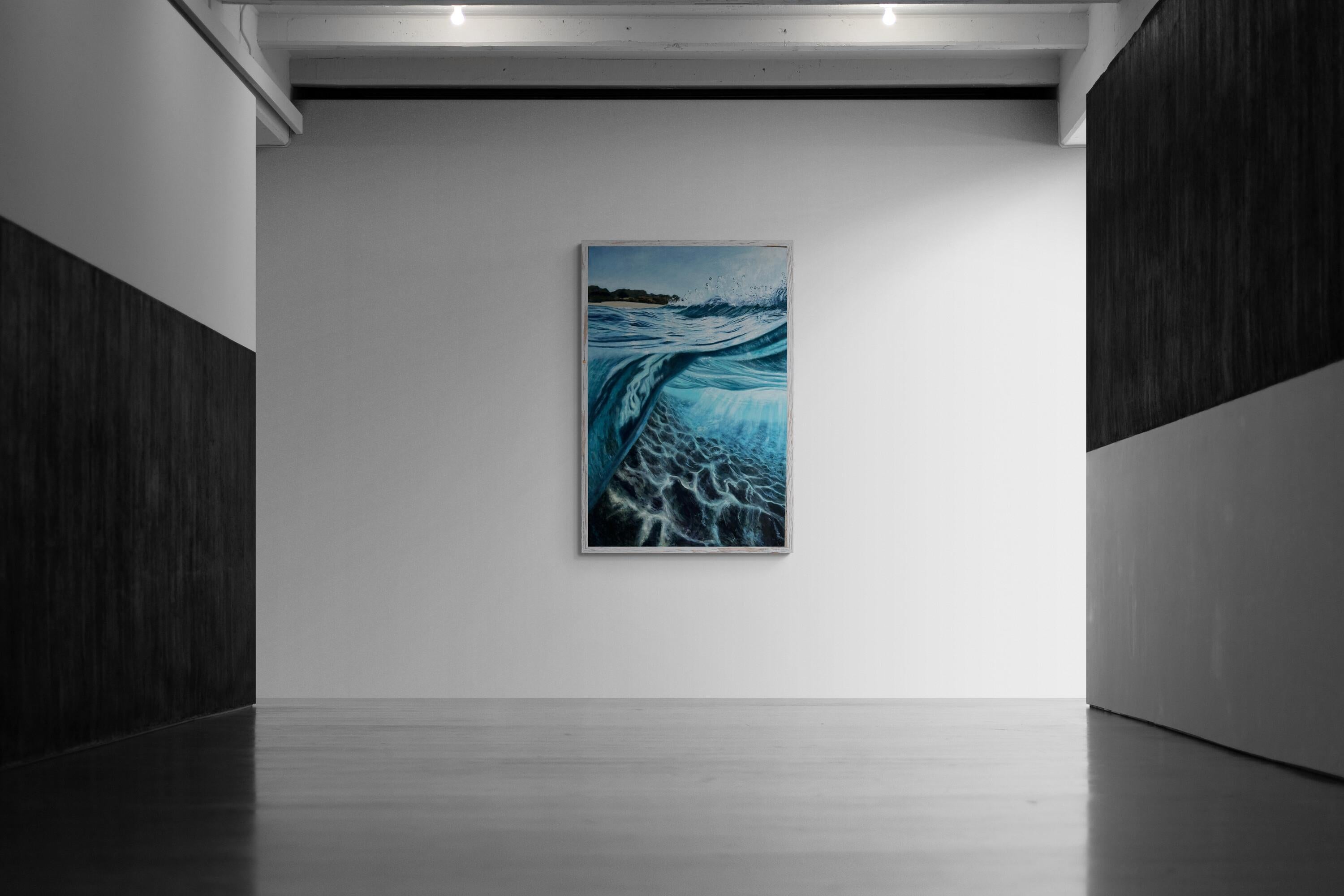 KLÄNGE DER TIEFE (Blau), Landscape Painting, von Elena Khokhryakova