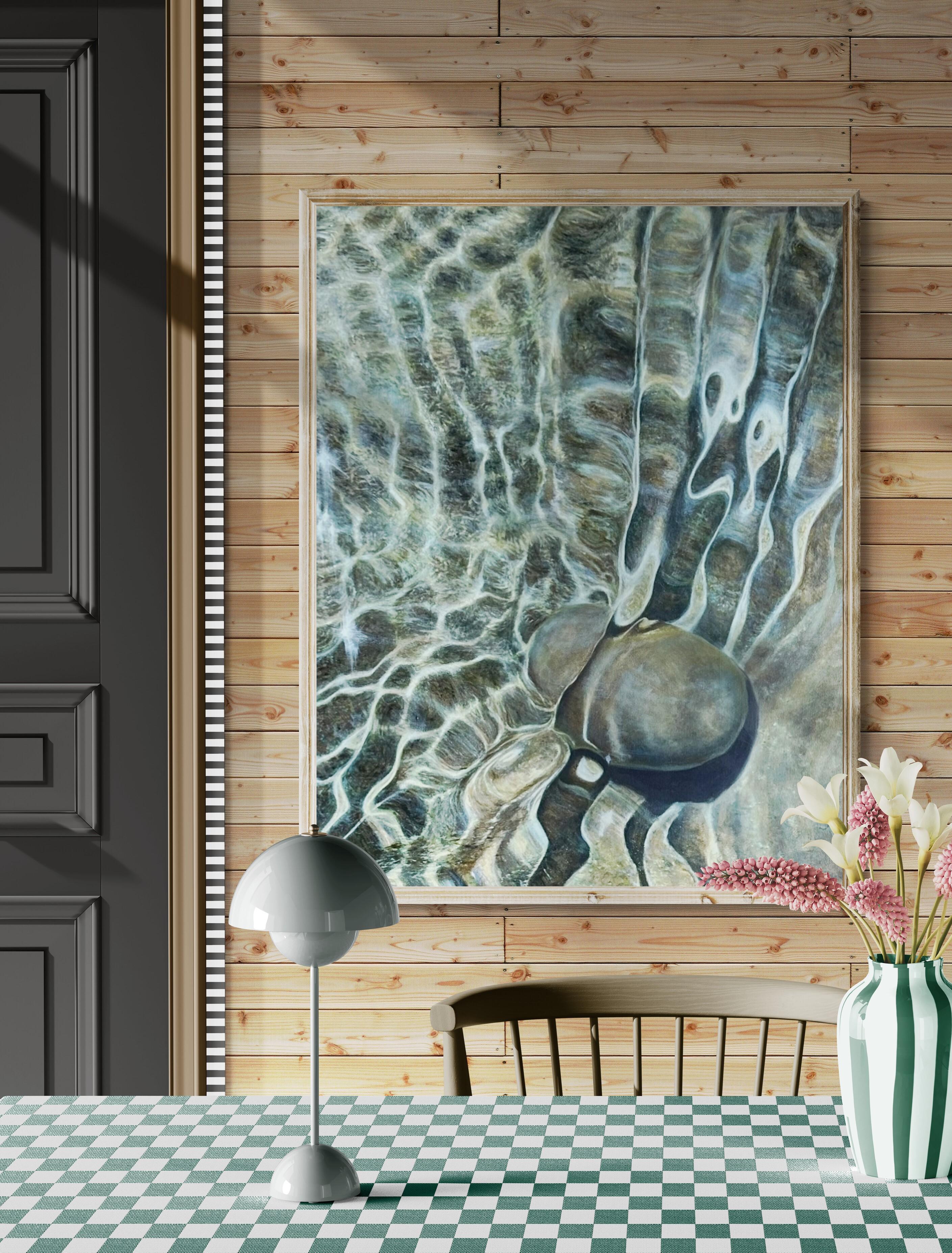 DAS SPIEL (Grau), Landscape Painting, von Elena Khokhryakova