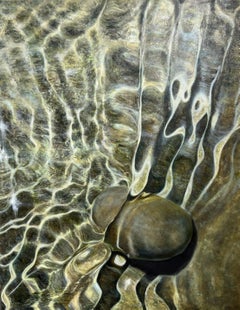 THE GAME. Underwater Stone. Realistic Water oil painting