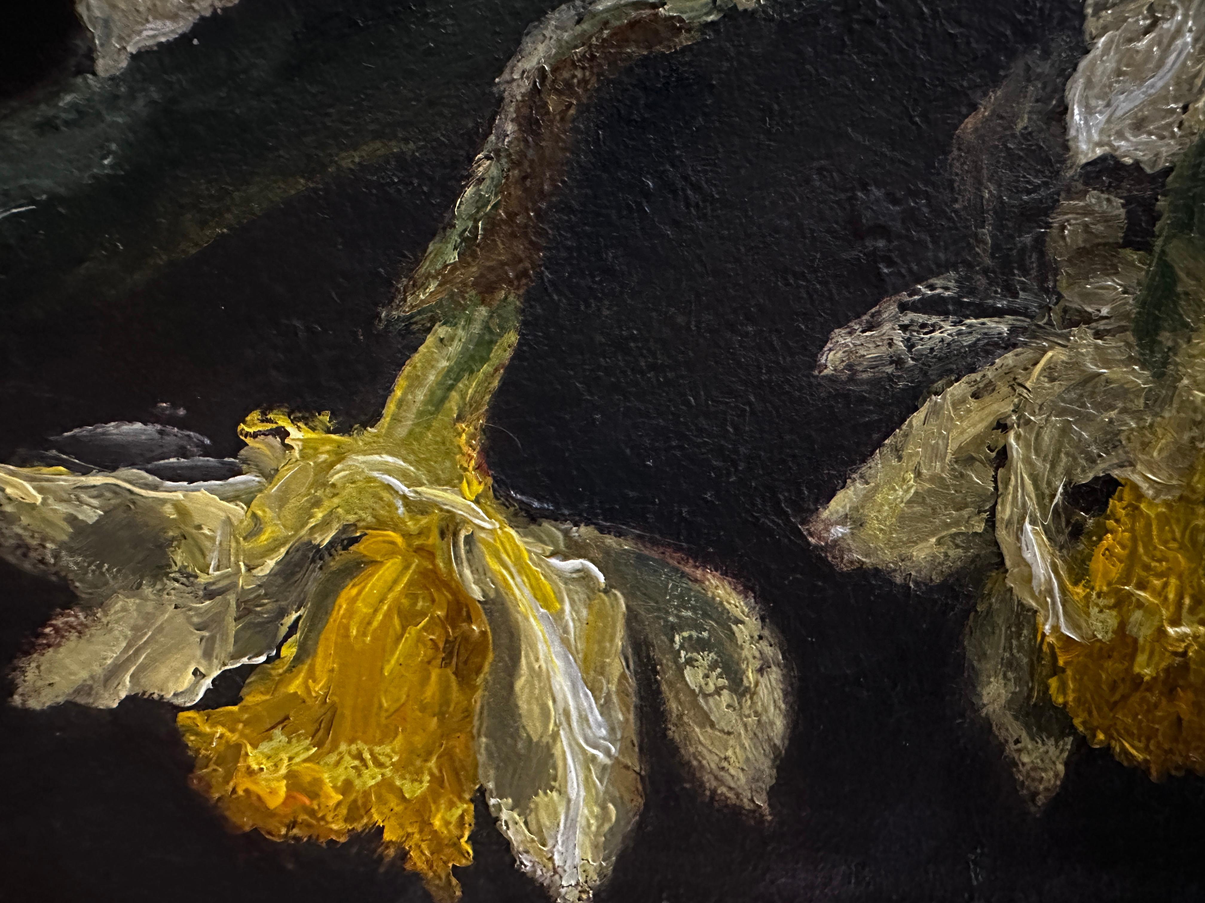 Jonquilles jaunes - Painting de Elena Khokhryakova