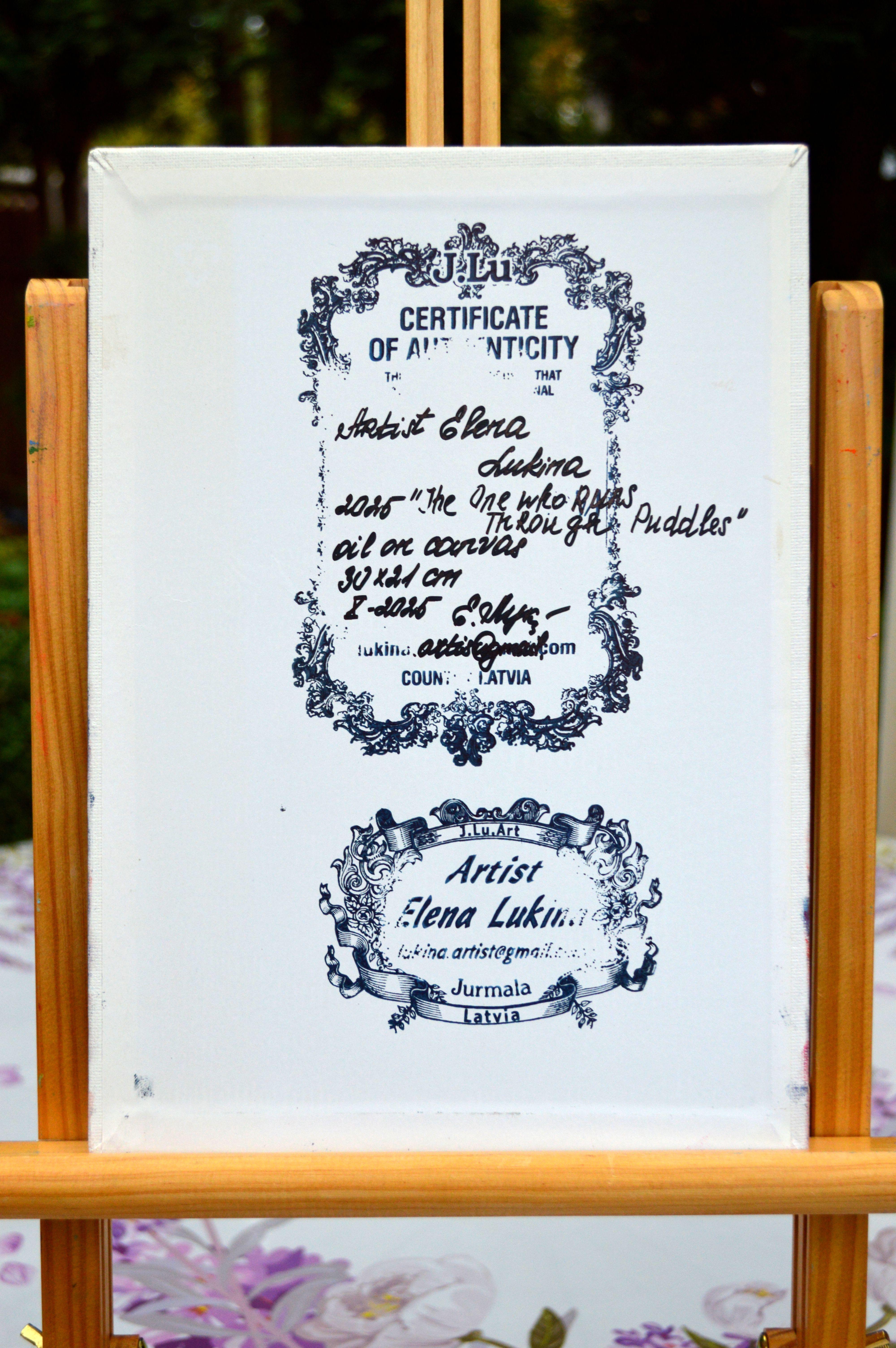 A Girl Running Through Puddles For Sale 5