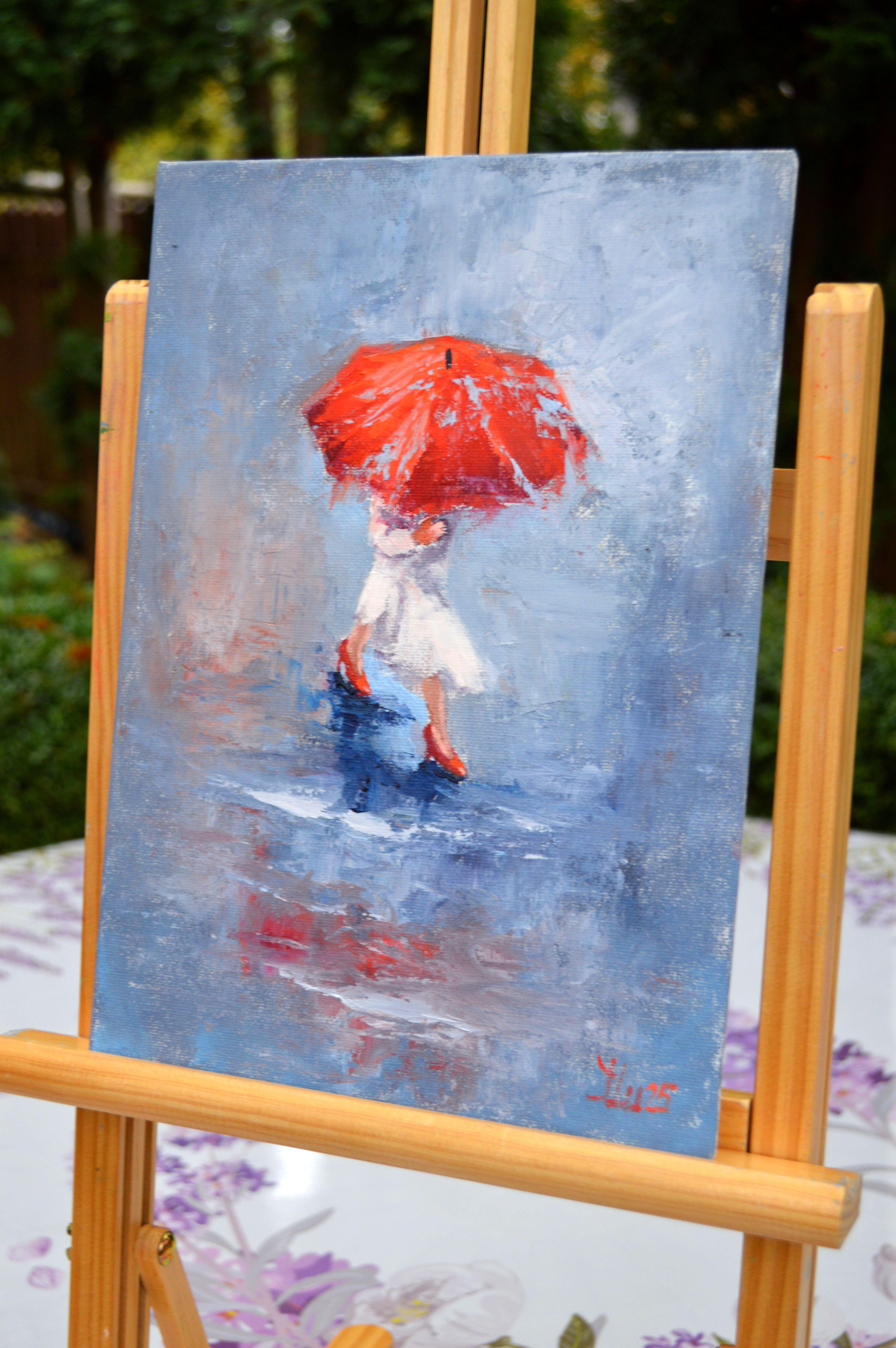 A Girl Running Through Puddles For Sale 2