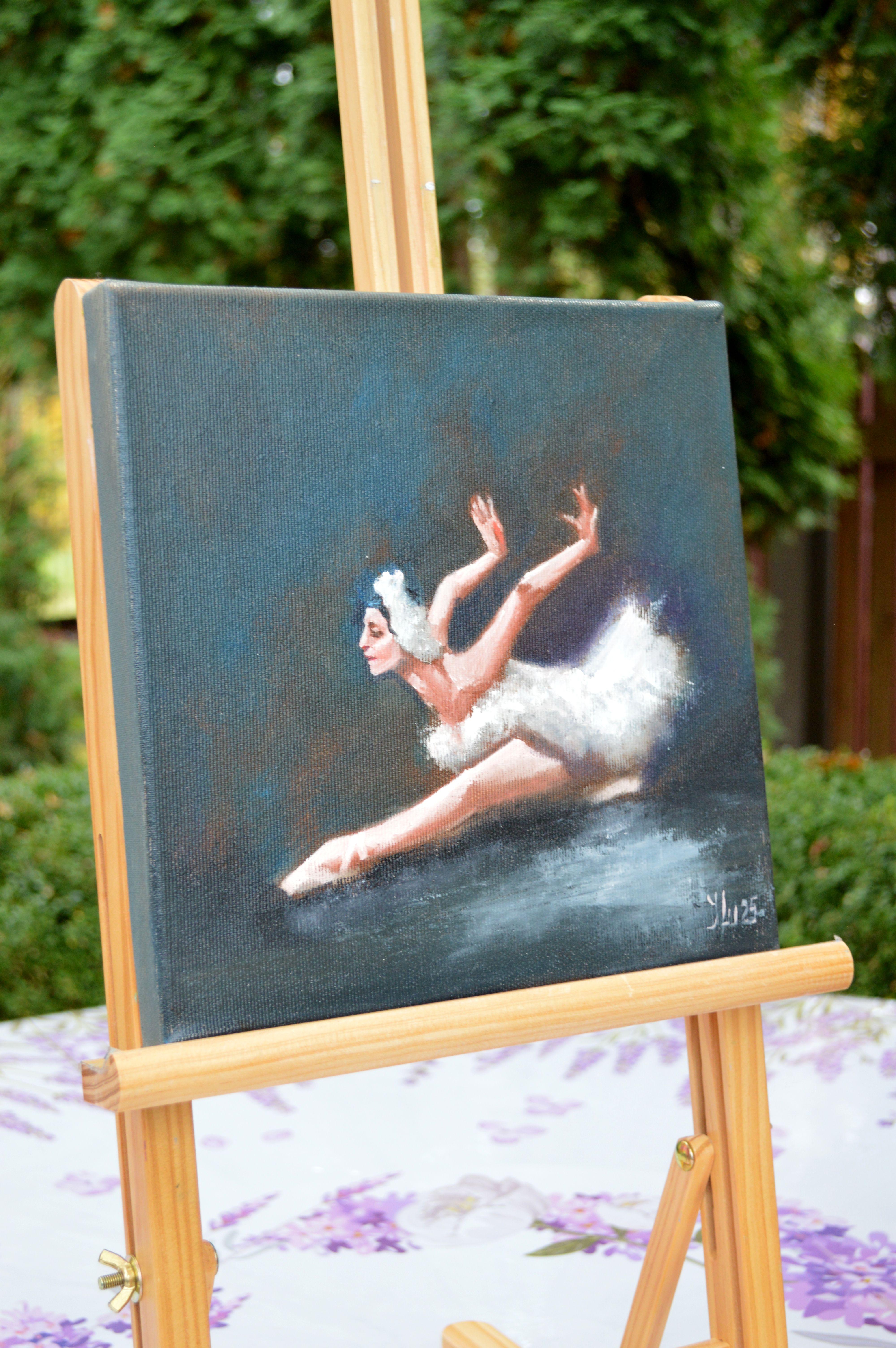 Arms like a swan's wings - Expressionist Painting by Elena Lukina