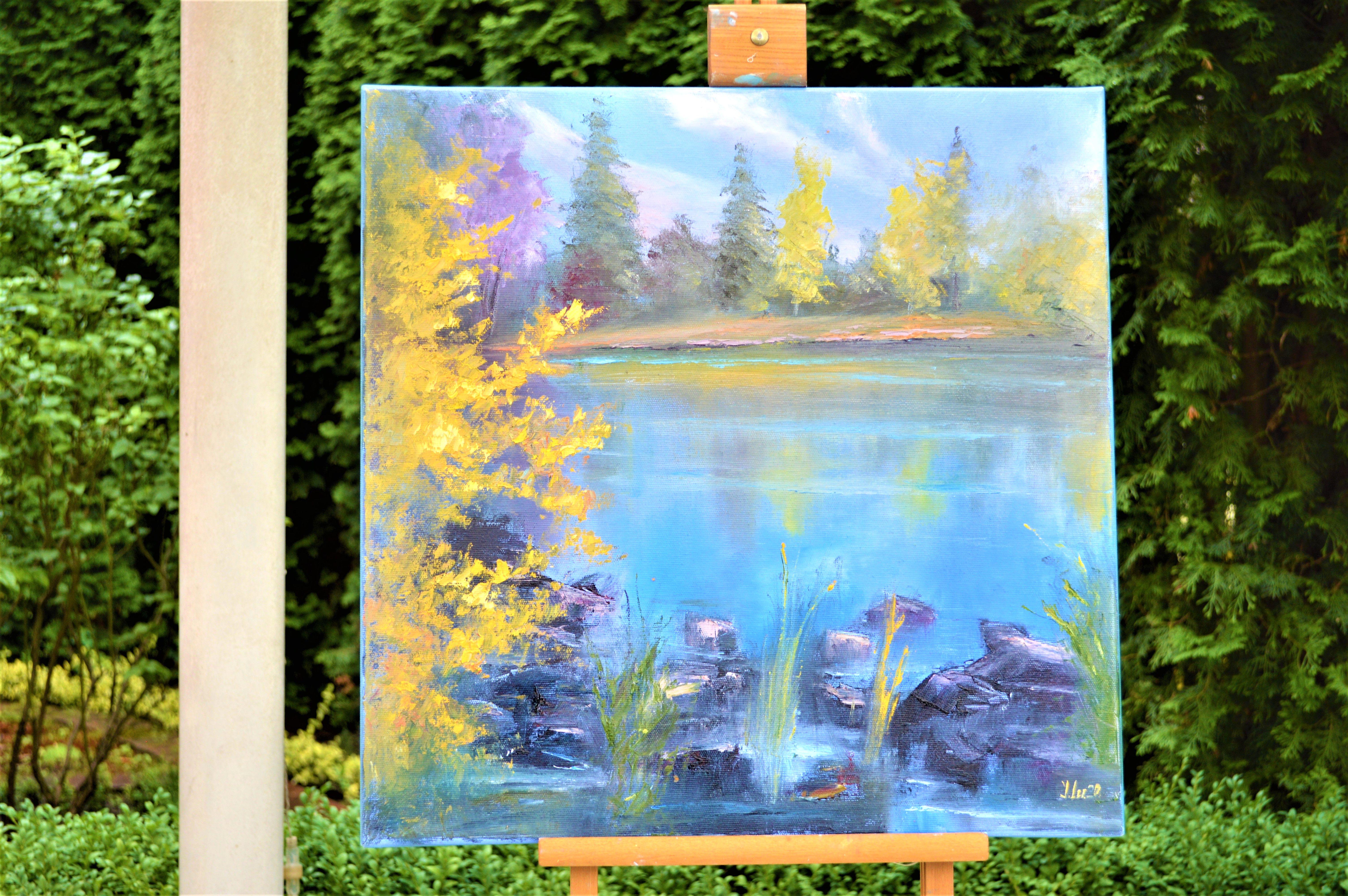 Autumn inspiration - Expressionist Painting by Elena Lukina