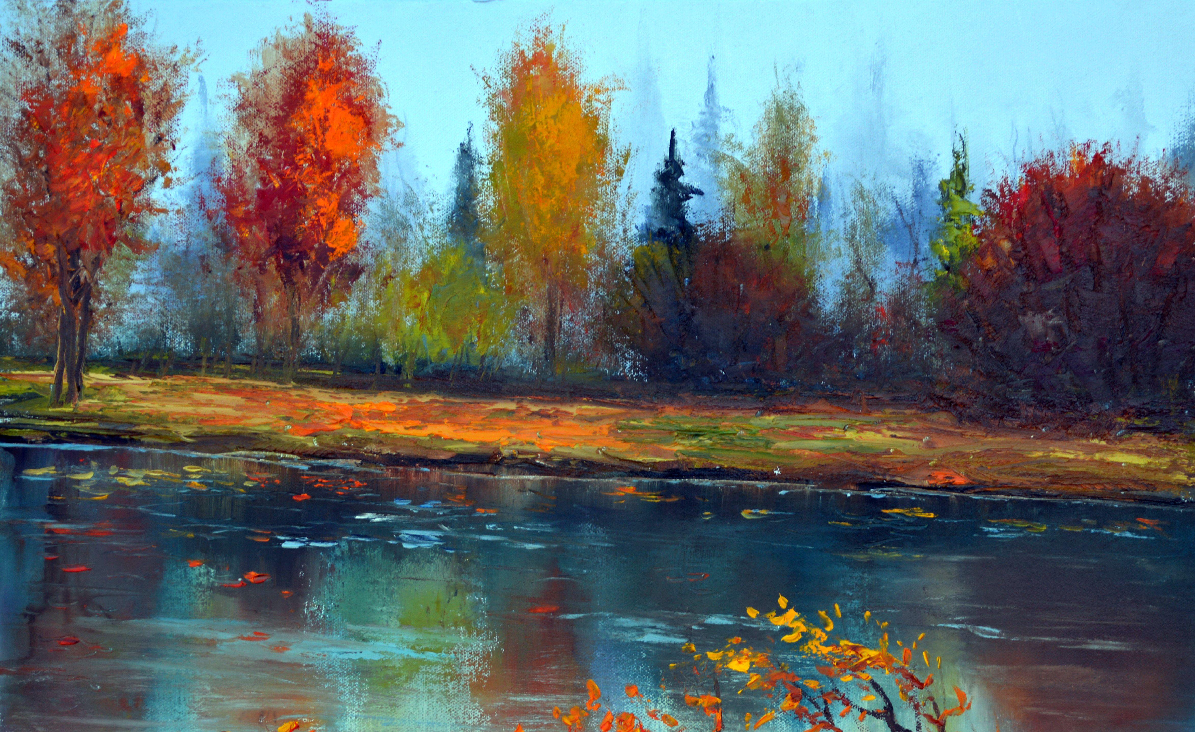 Estado de ánimo otoñal - Painting de Elena Lukina