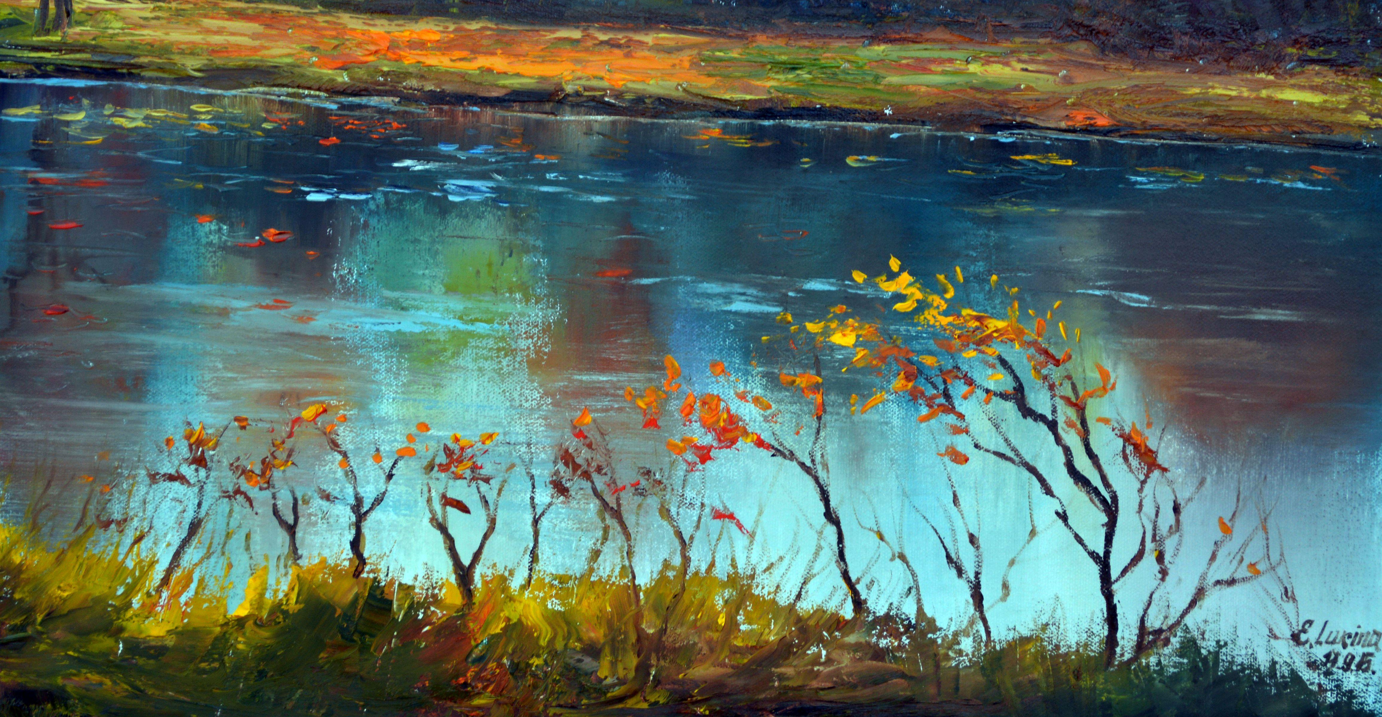 Estado de ánimo otoñal - Painting Expresionista de Elena Lukina