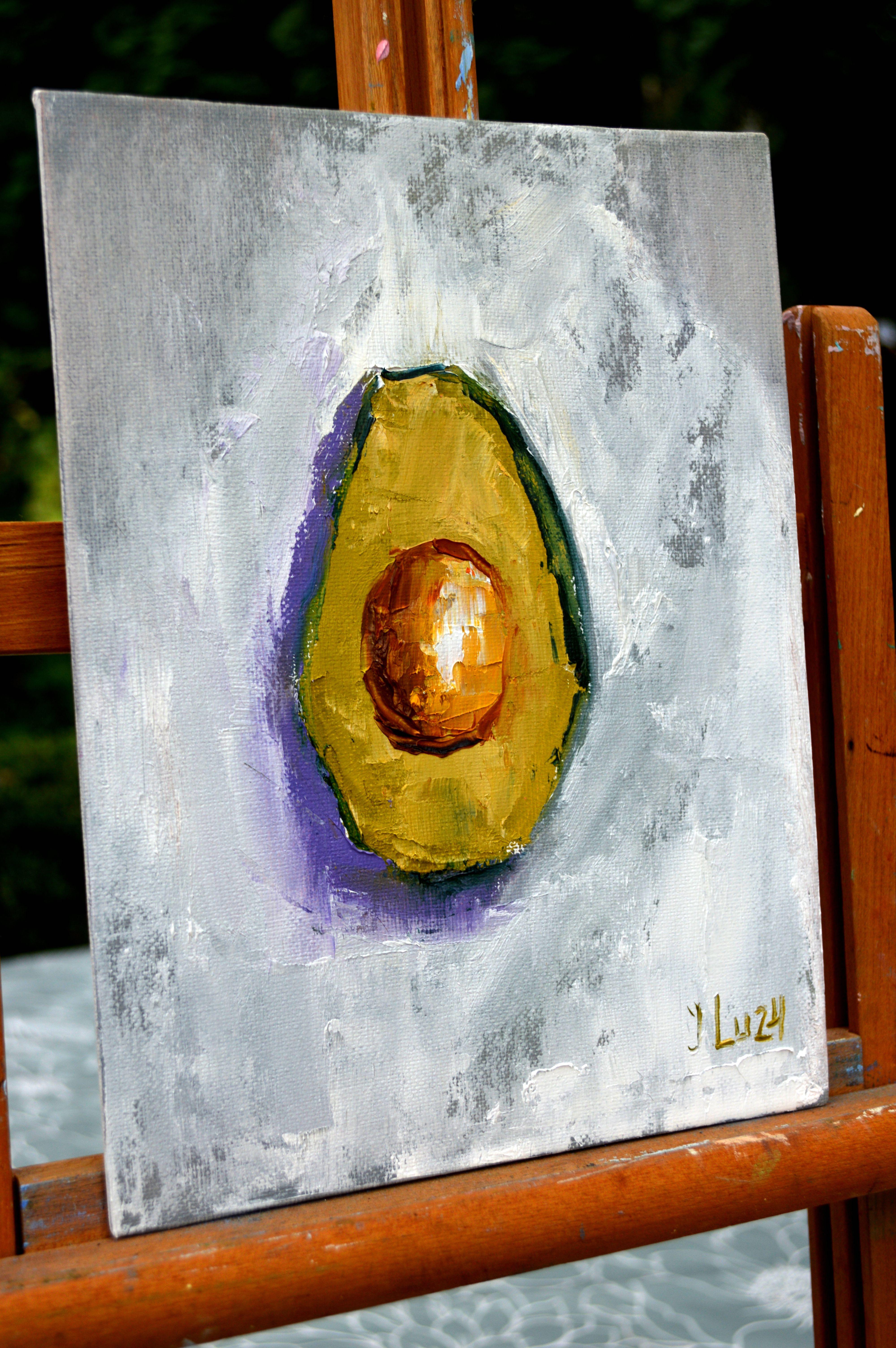 Avocat - Gris Interior Painting par Elena Lukina