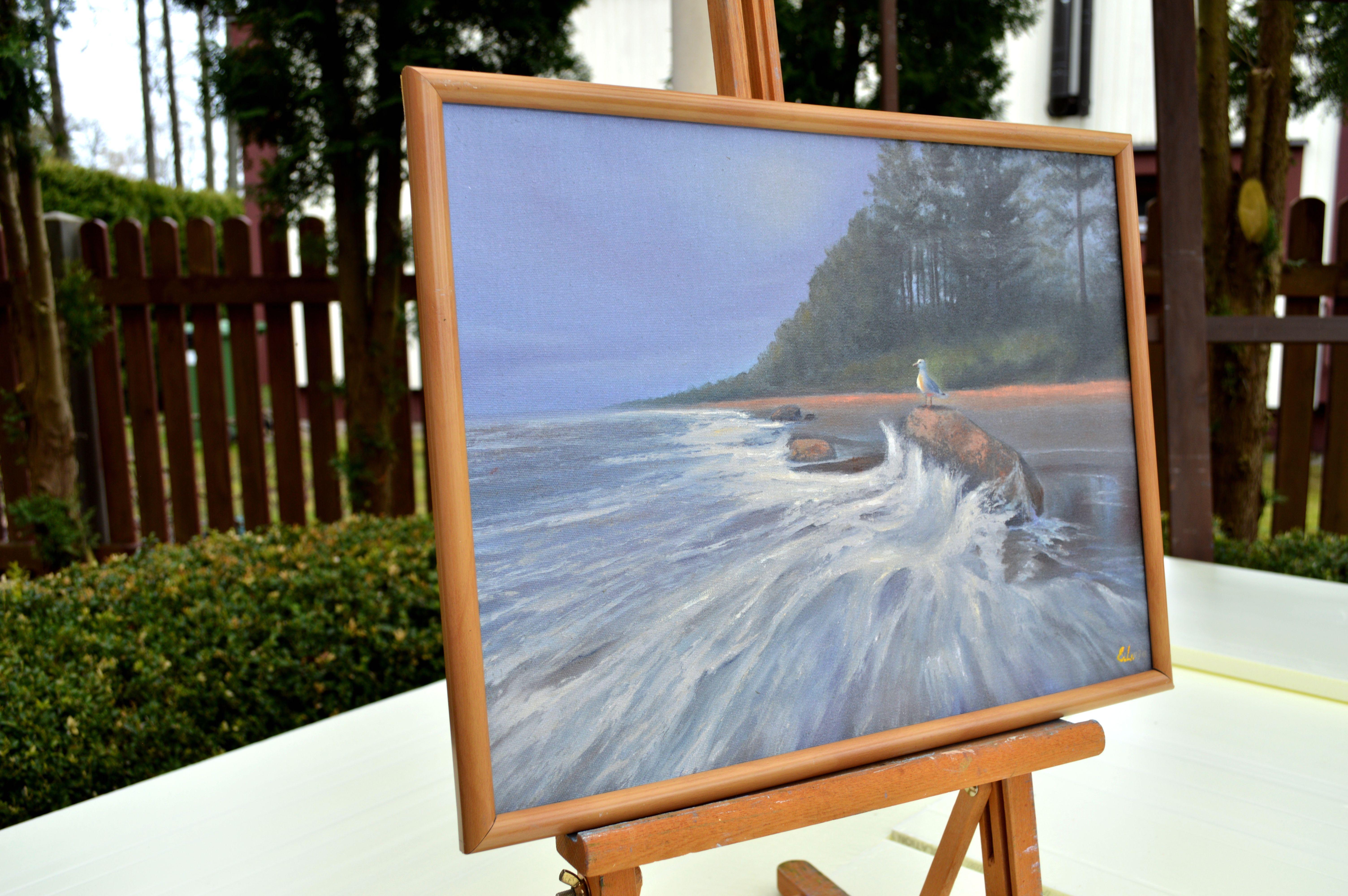 Costa baltica - Painting Espressionista di Elena Lukina