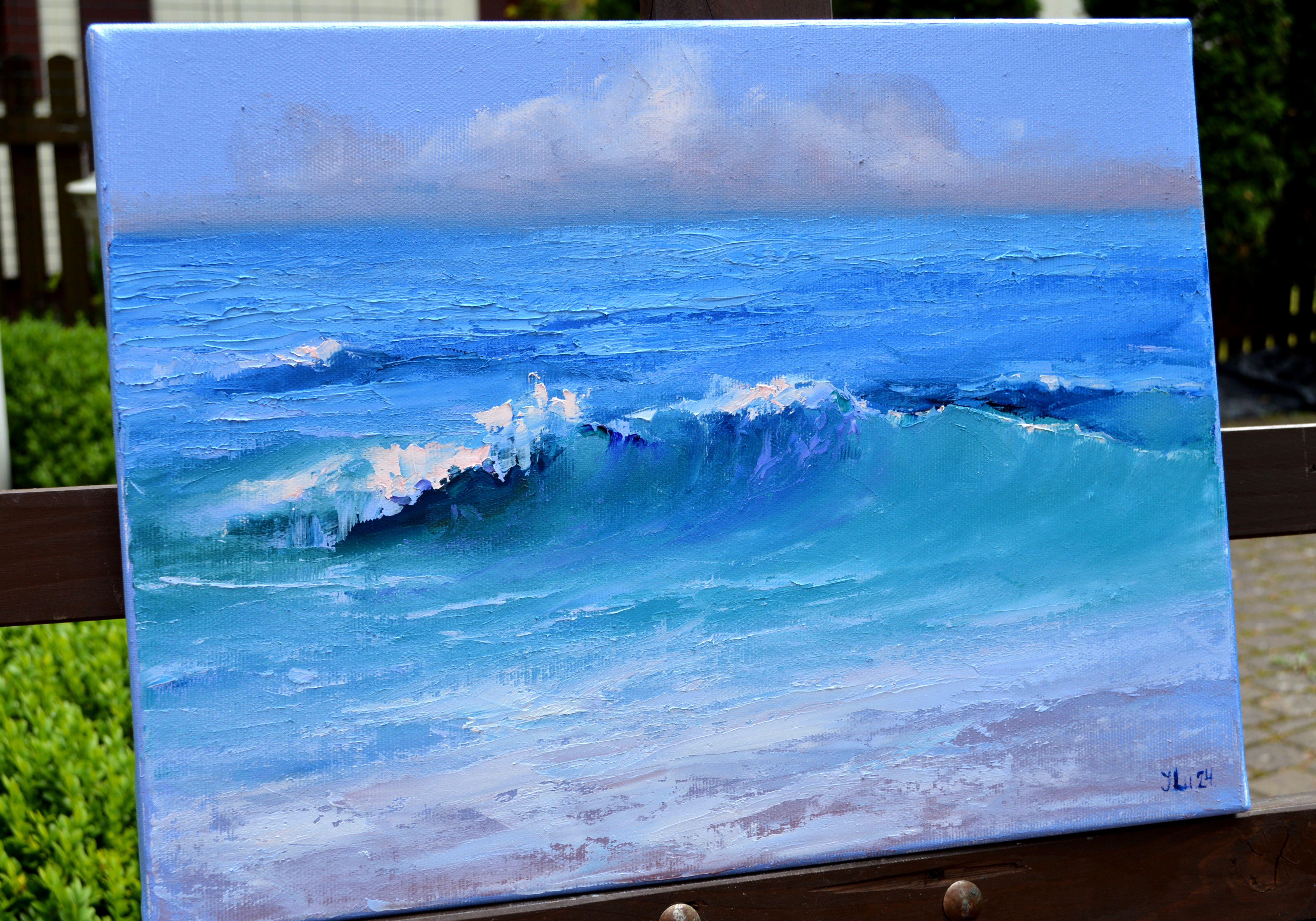 Schönes Meer (Expressionismus), Painting, von Elena Lukina