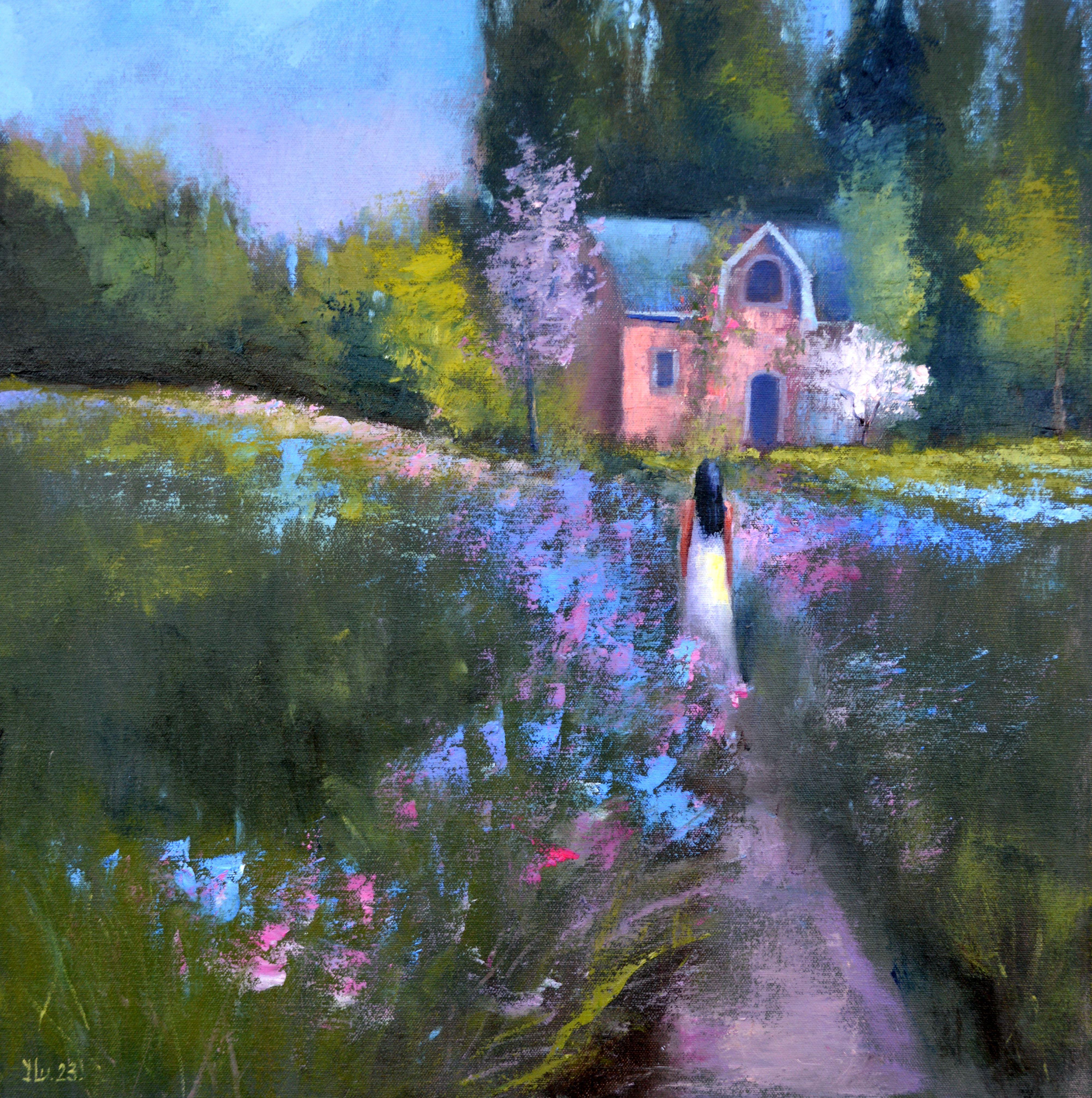 Elena Lukina Landscape Painting - Beautiful garden