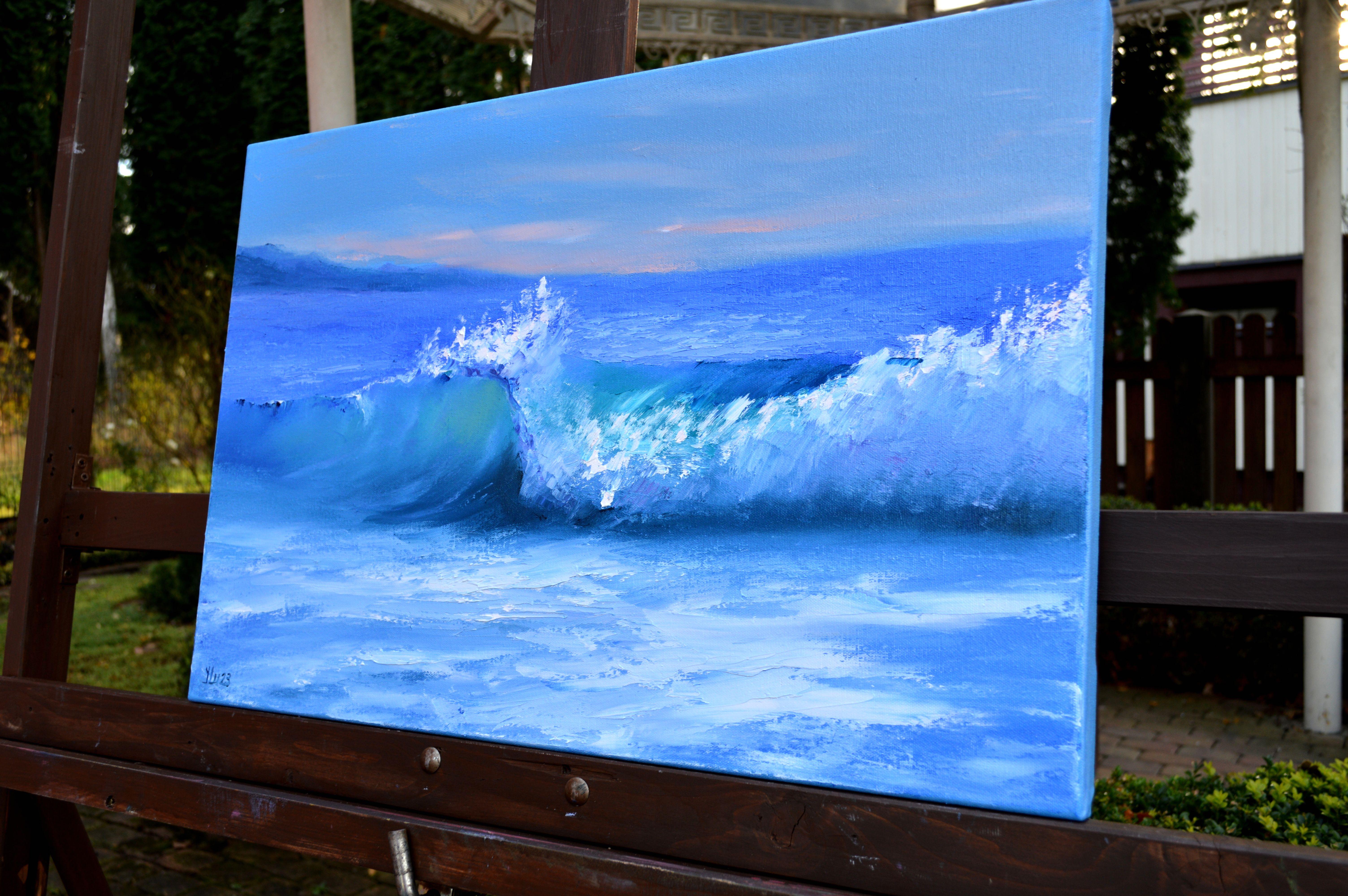 Beautiful wave 40X60 oil on canvas For Sale 1