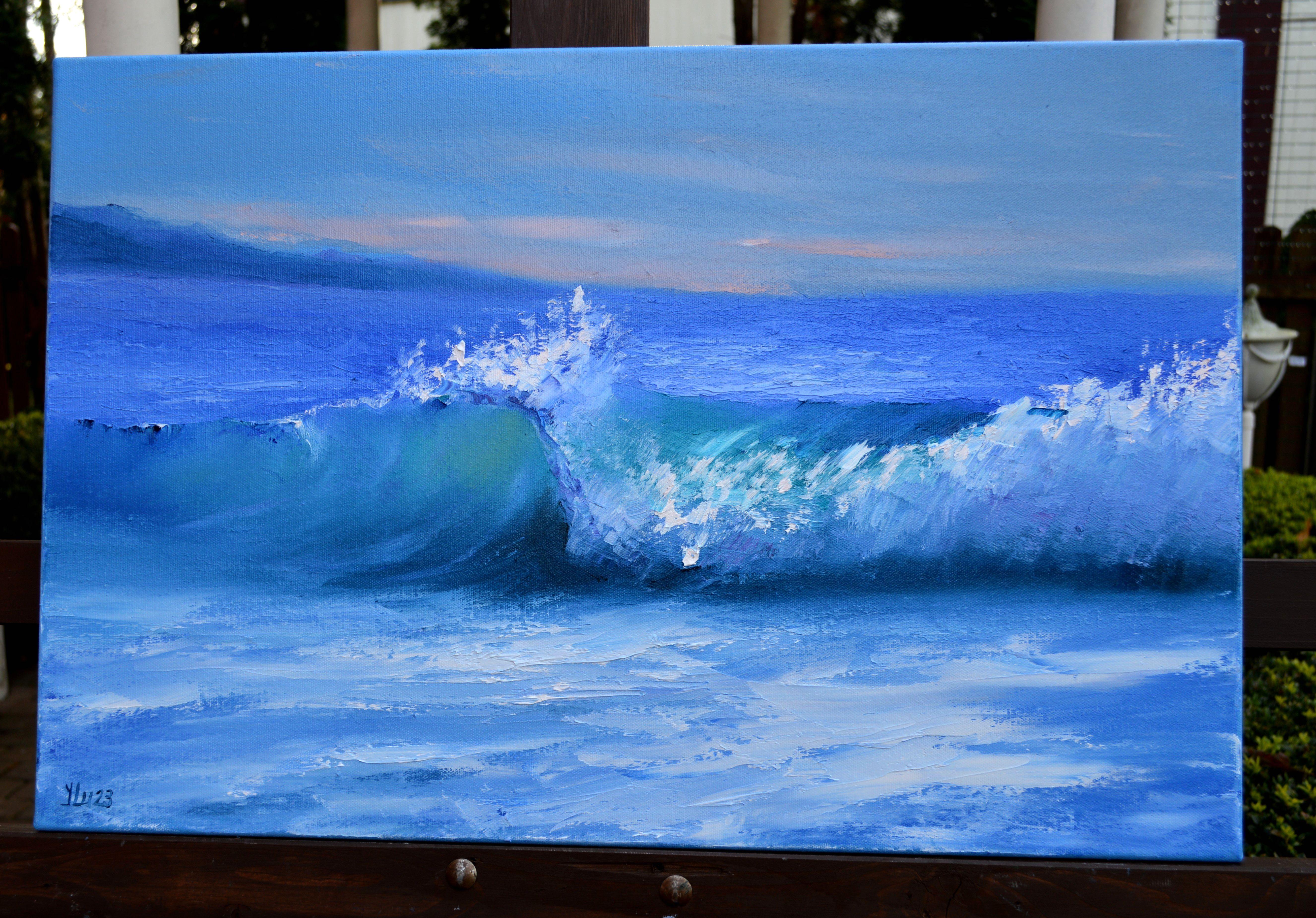 Beautiful wave 40X60 oil on canvas For Sale 2