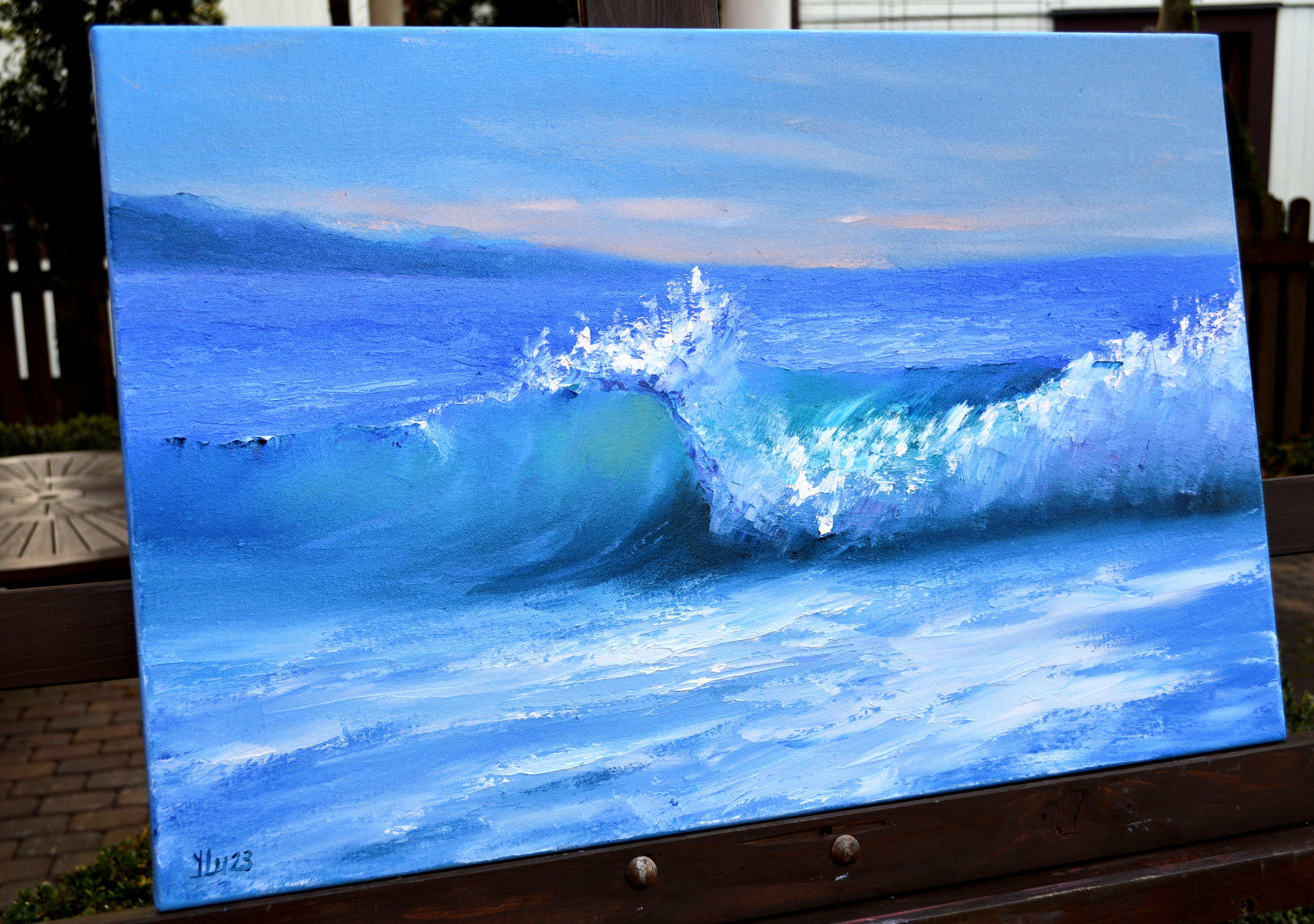 Beautiful wave 40X60 oil on canvas For Sale 3