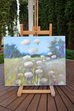 Beautiful wild flowers in the meadow