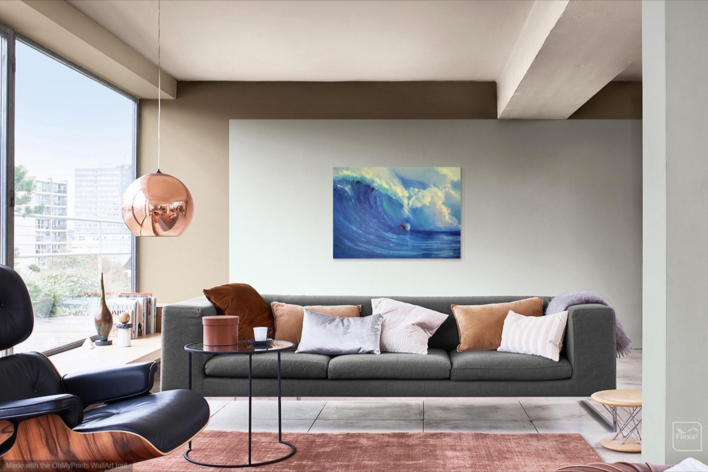 Große Welle.Surfing 70X50 Ölgemälde im Angebot 4