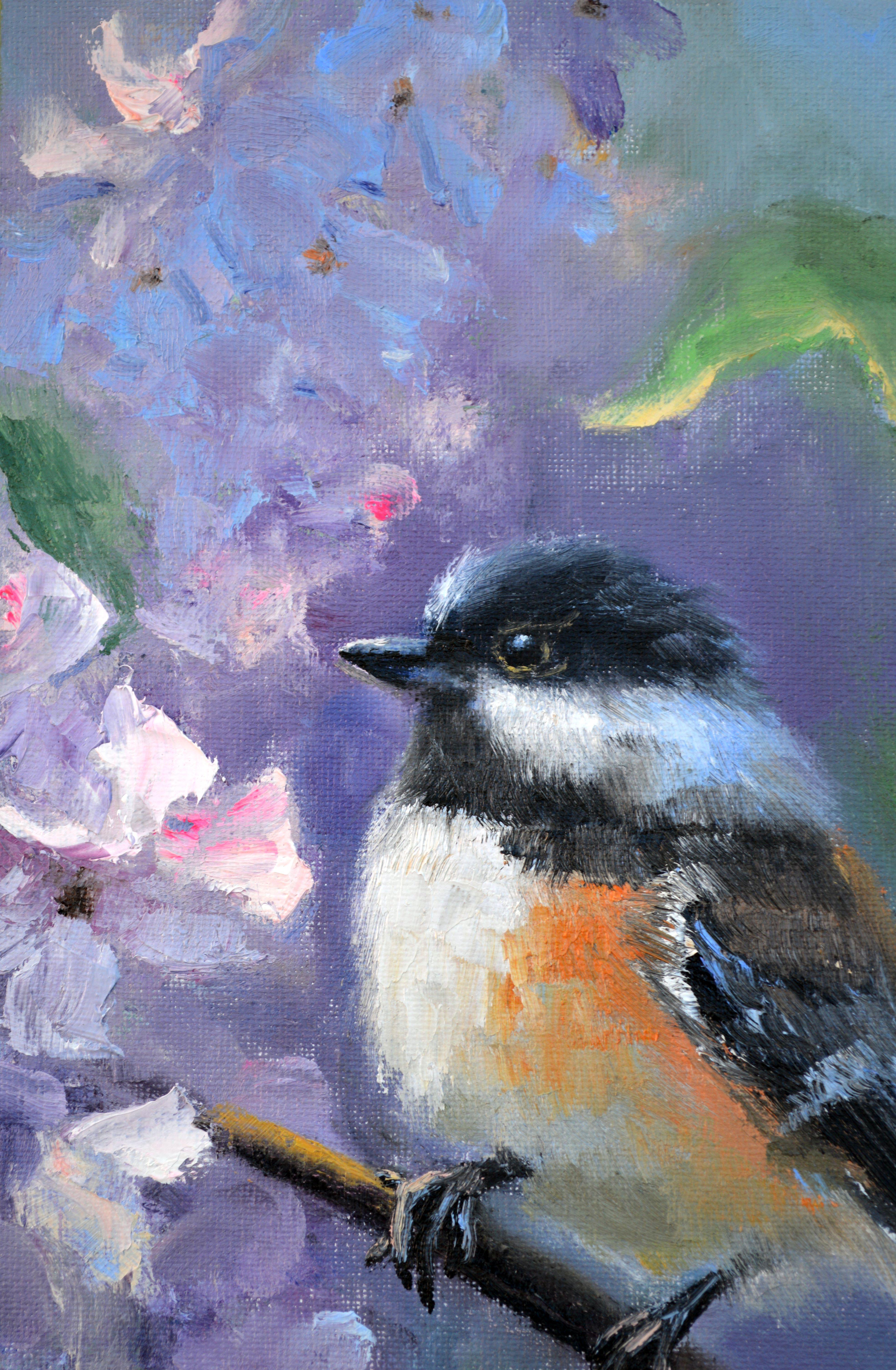Pájaro en un jardín en flor en venta 3