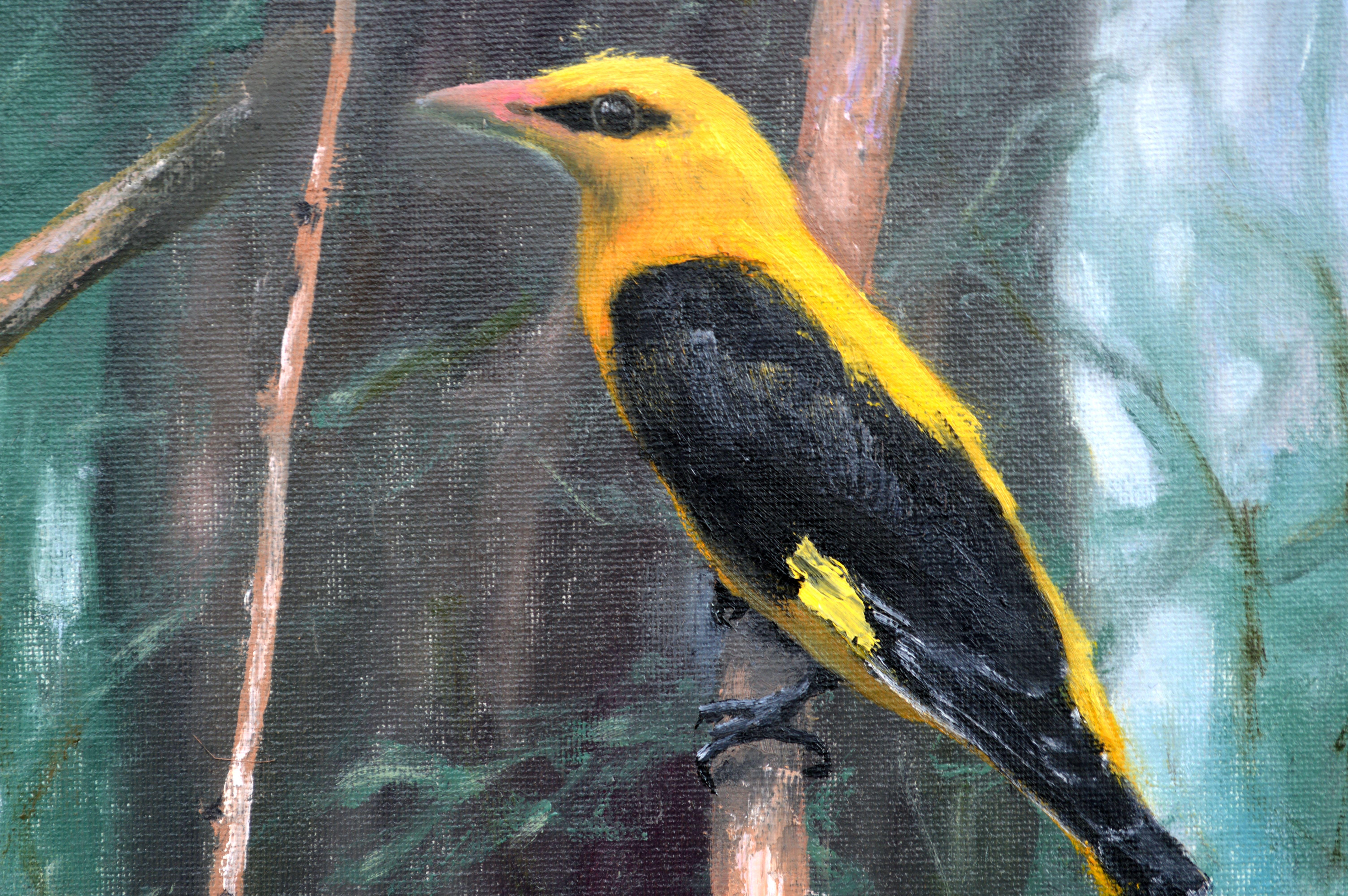 Pájaro en el bosque - Painting Expresionista de Elena Lukina