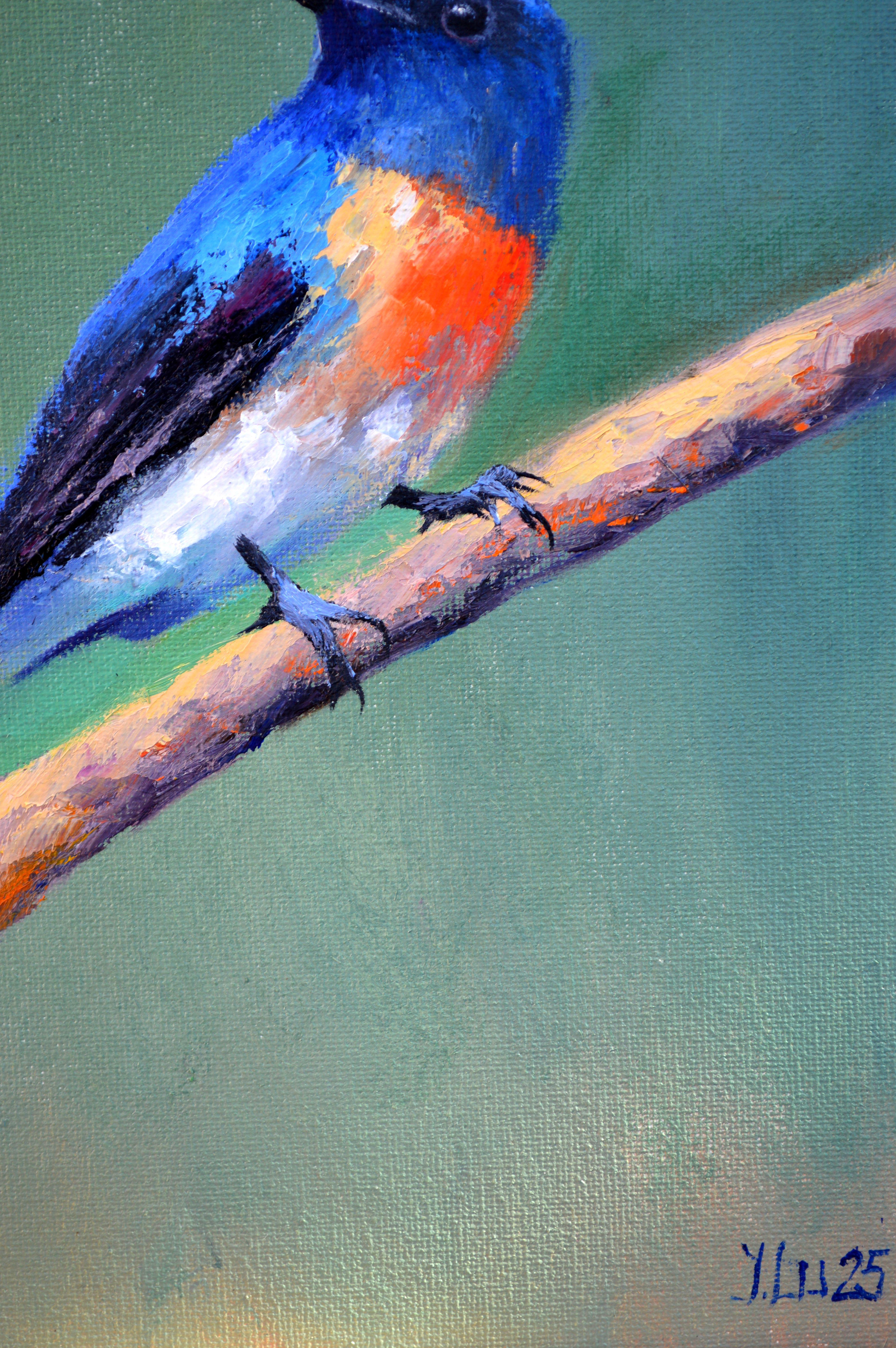 Vogel auf einem Branch (Cyornis rubeculoides) im Angebot 2