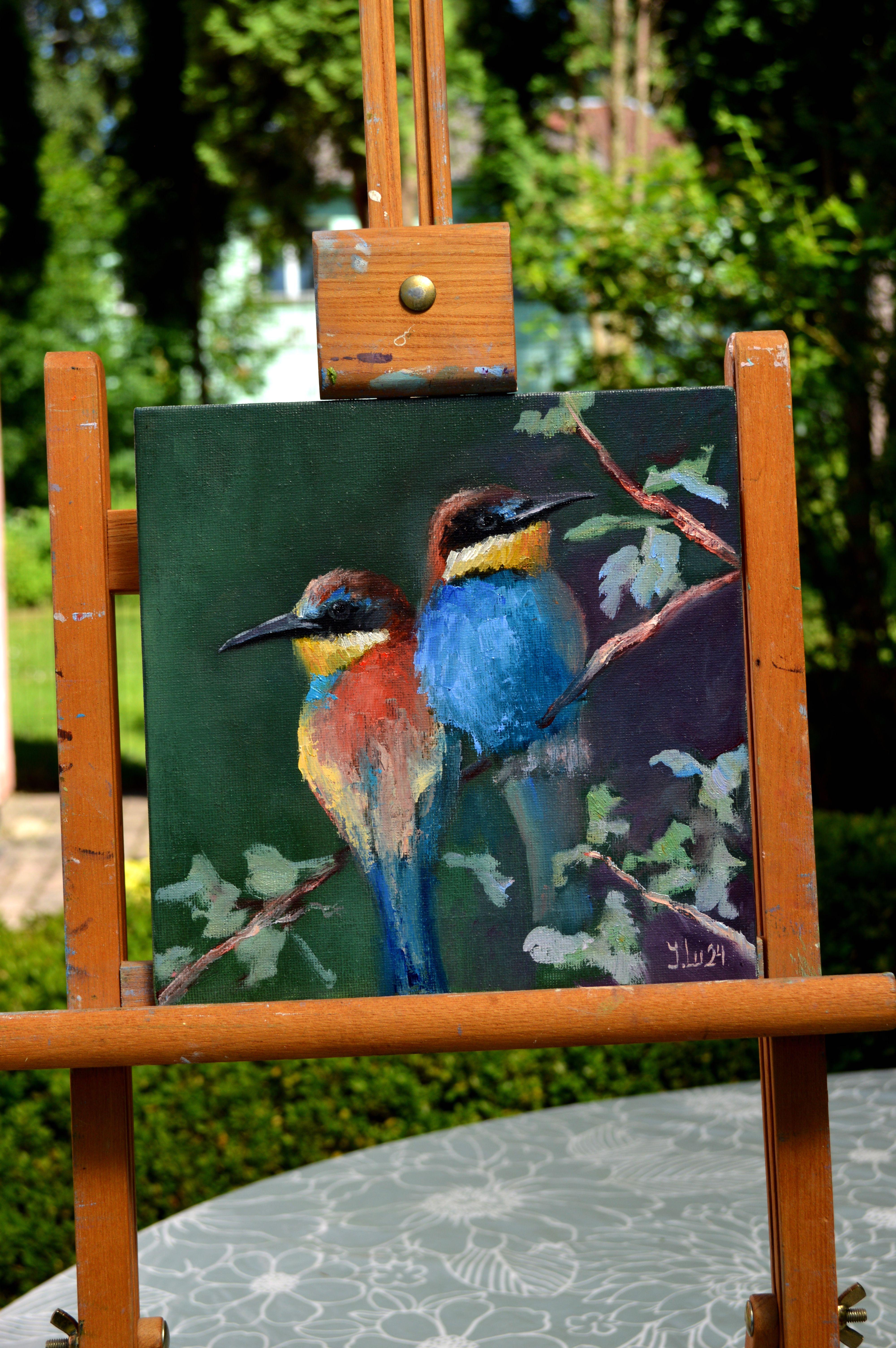 Uccelli - Painting di Elena Lukina