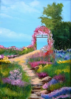 Blooming arch by the sea 
