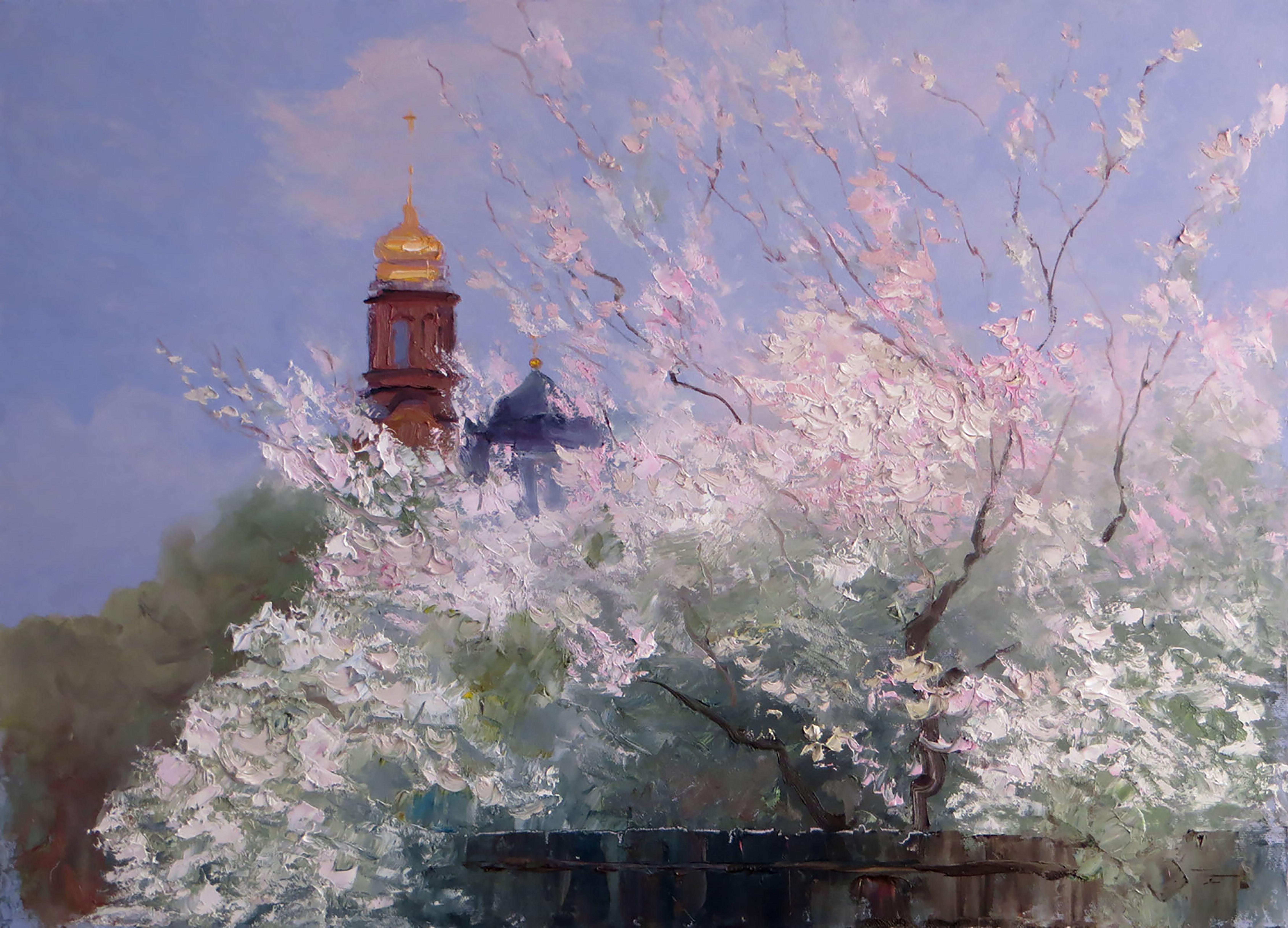 Elena Lukina Interior Painting - Blooming garden