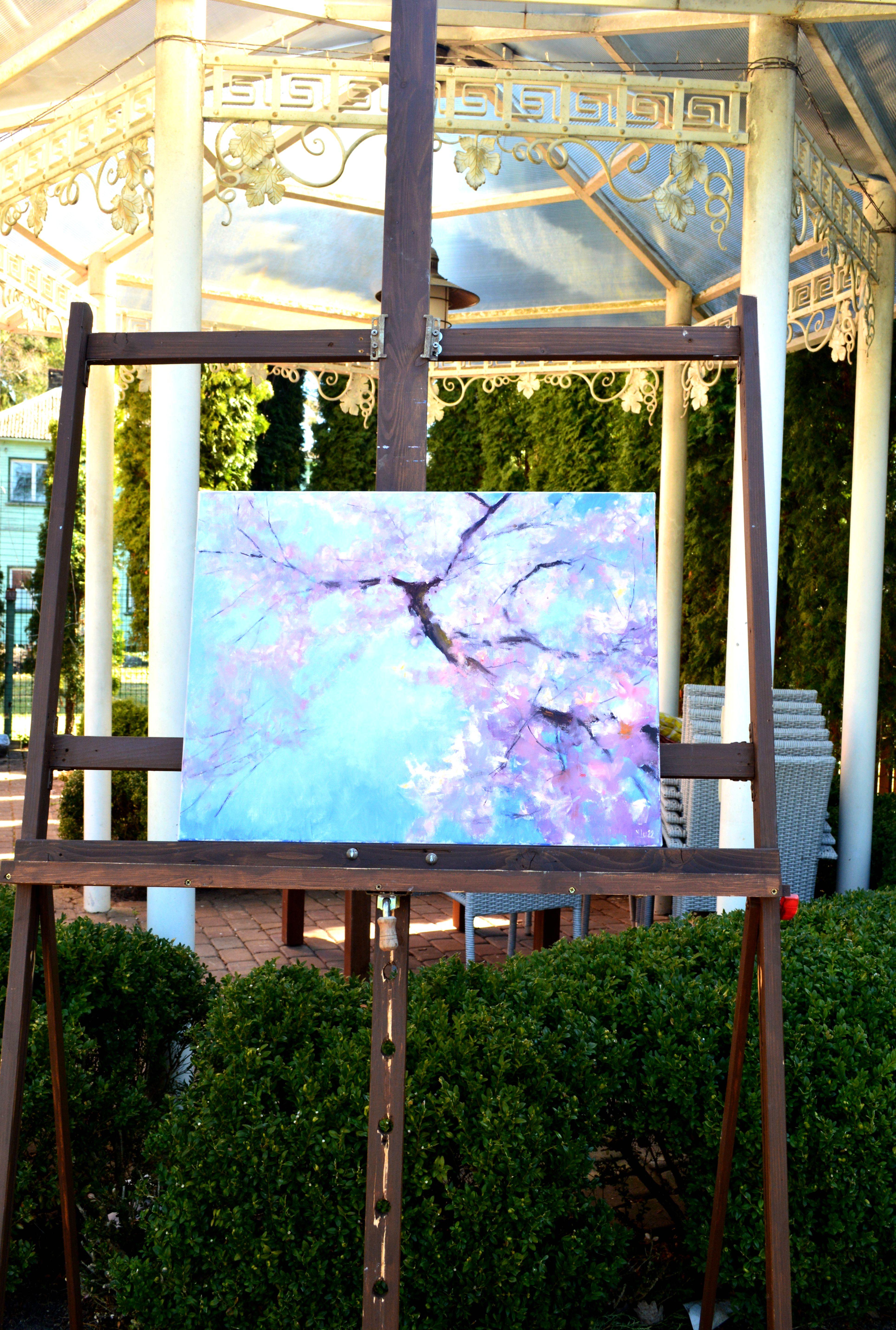 Blühender Baum – Painting von Elena Lukina
