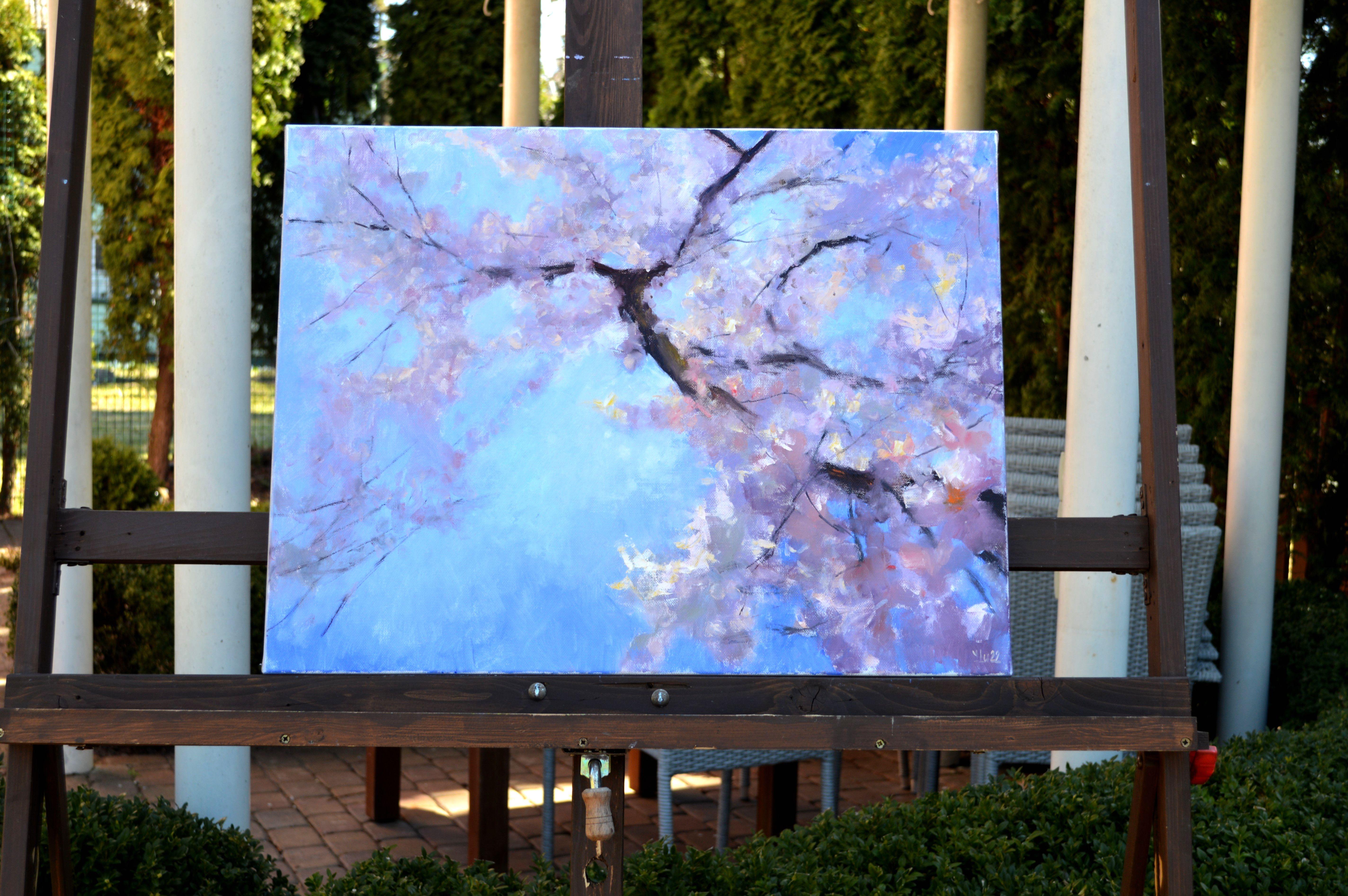 Árbol en flor - Painting Expresionista de Elena Lukina