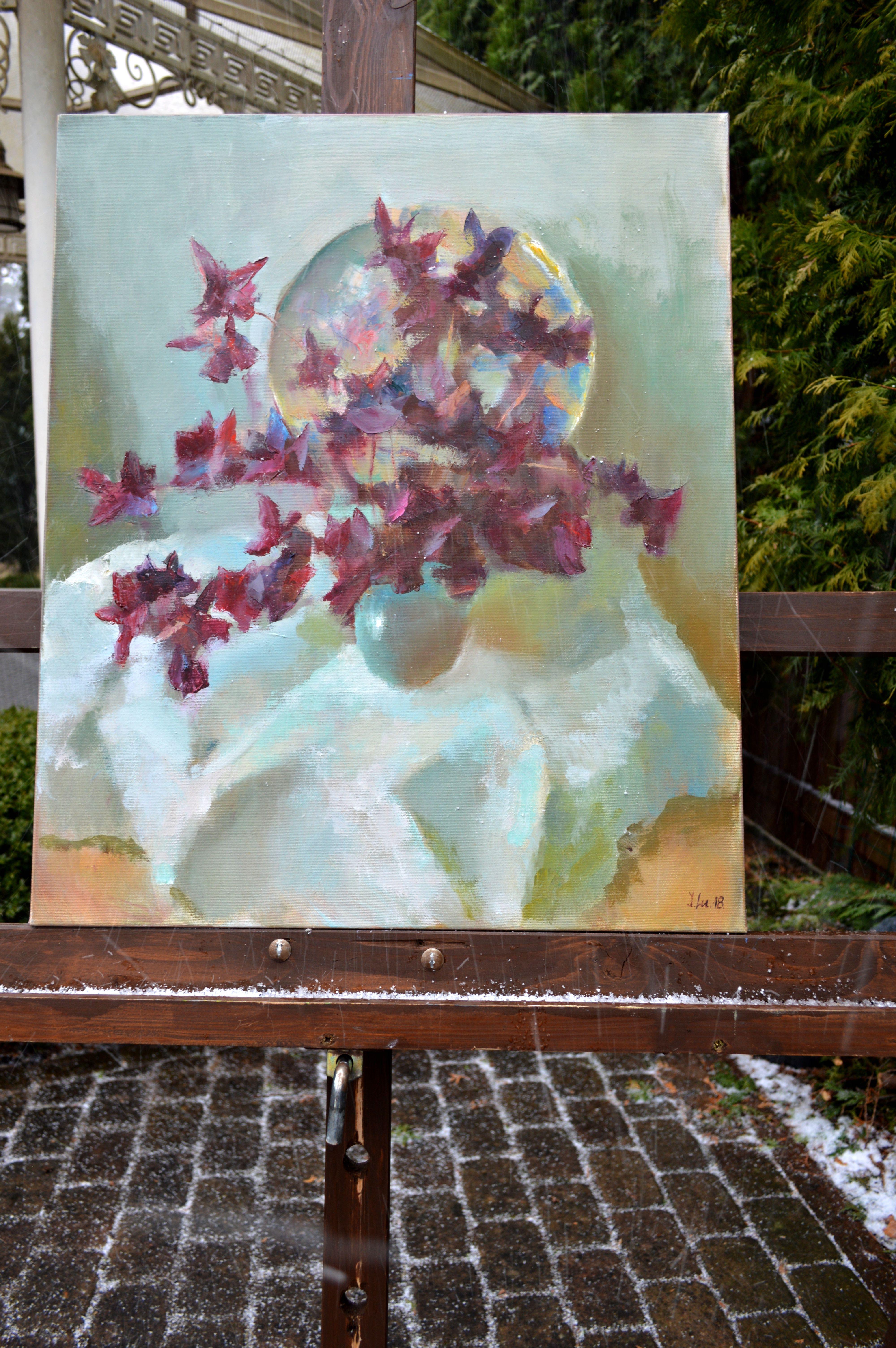 Blumenstrauß mit flatterndem Schmetterling im Angebot 8