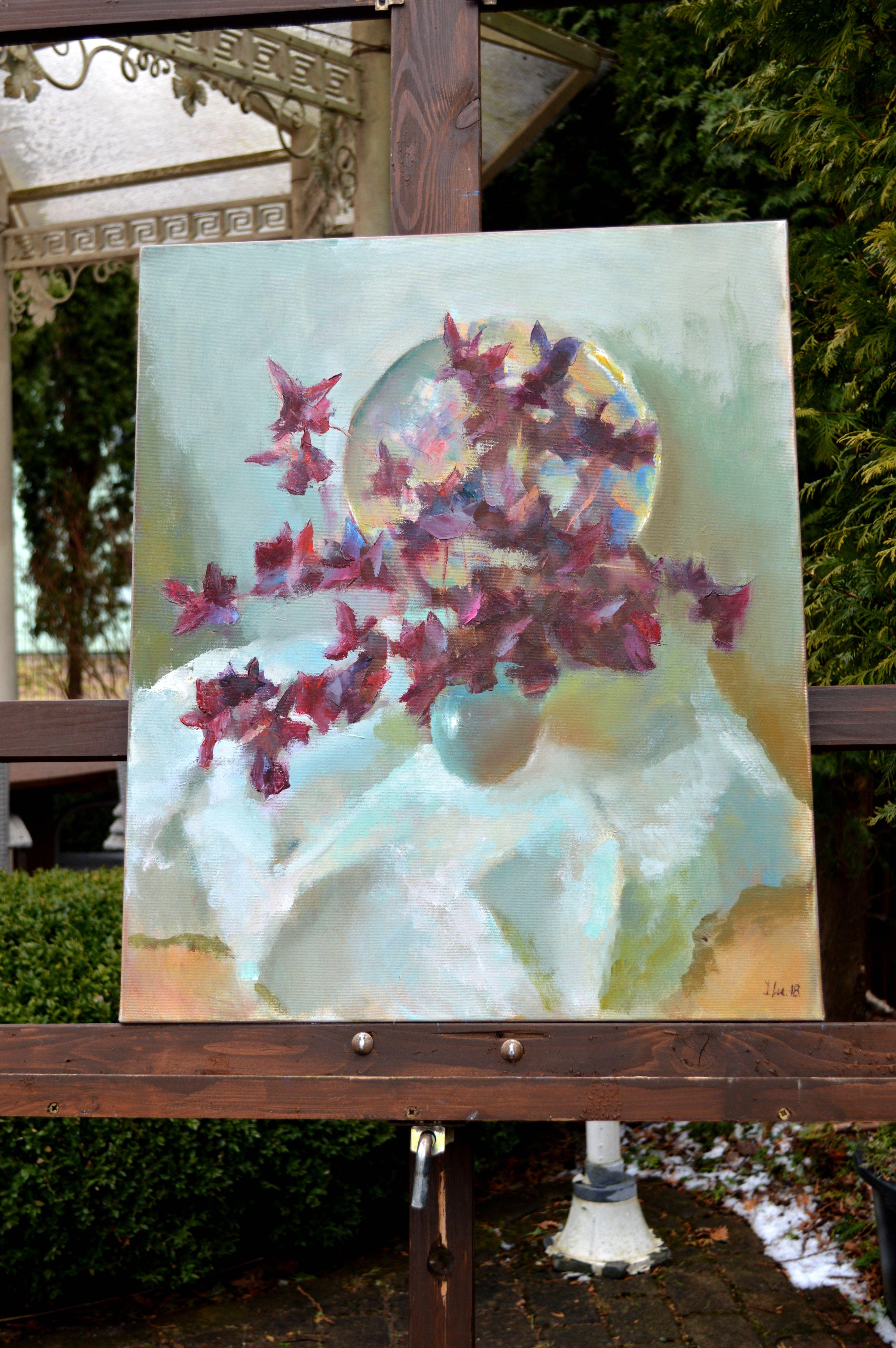 Blumenstrauß mit flatterndem Schmetterling im Angebot 1