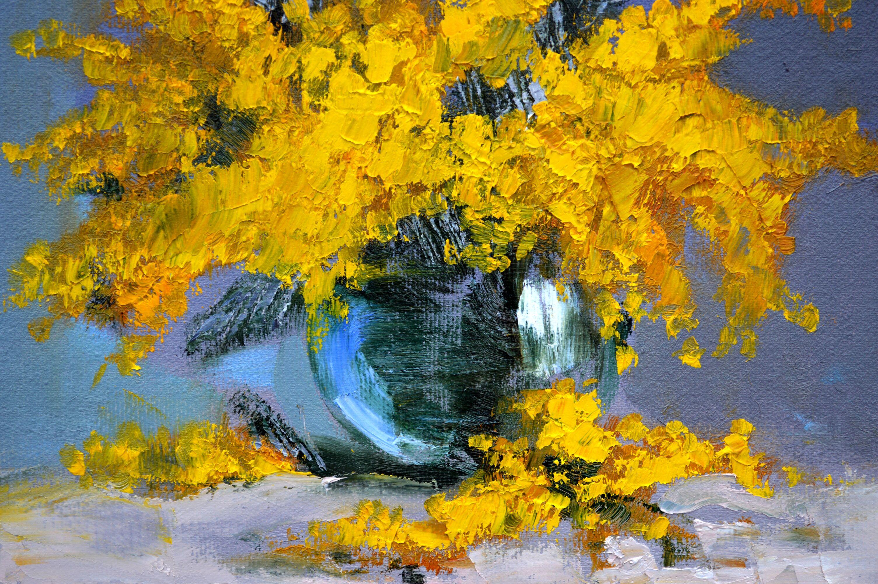 Blumenstrauß aus Mimosa im Angebot 1