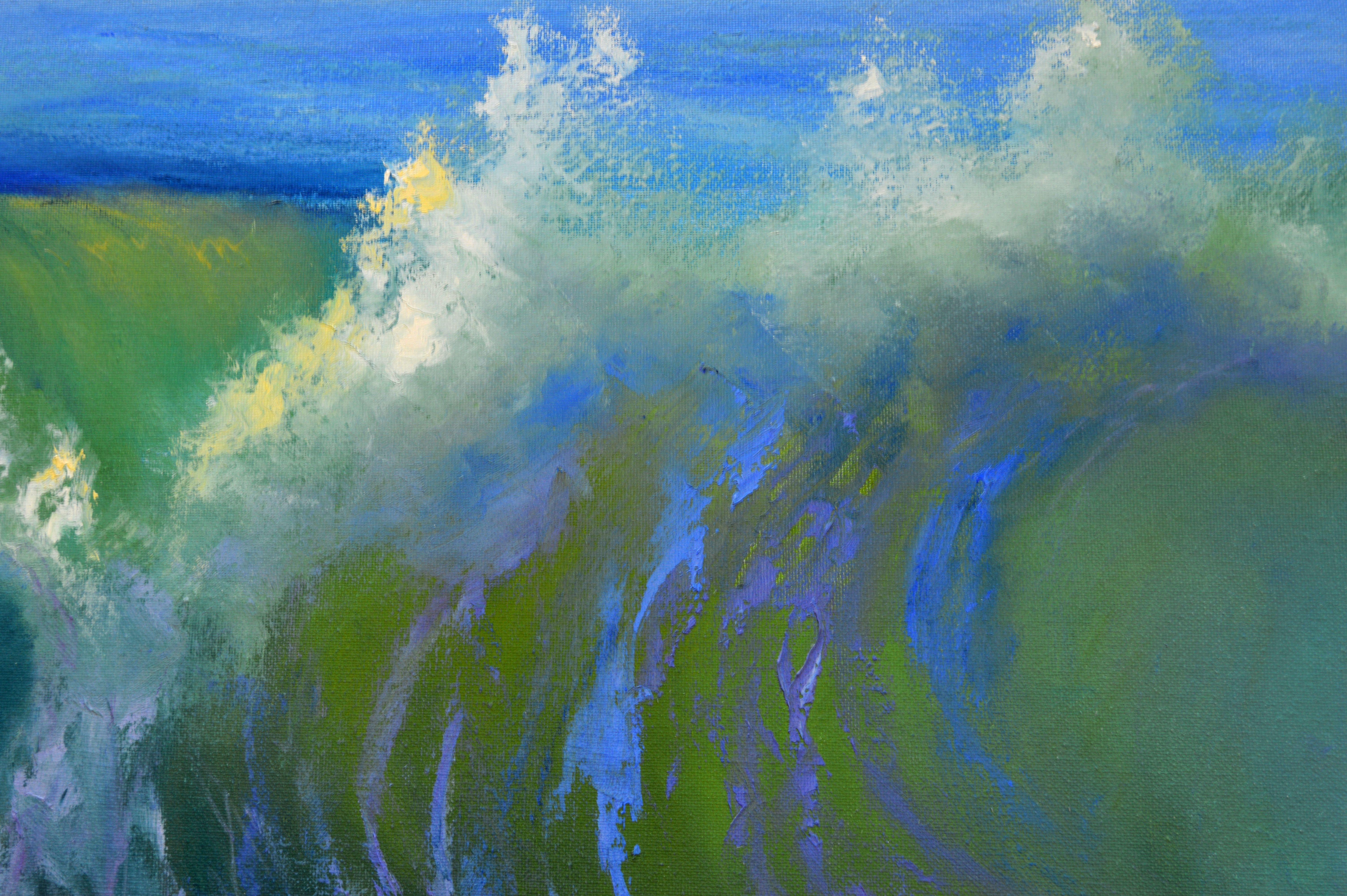 Cascading Waves of the Caribbean 80X100 Öl auf Leinwand im Angebot 11