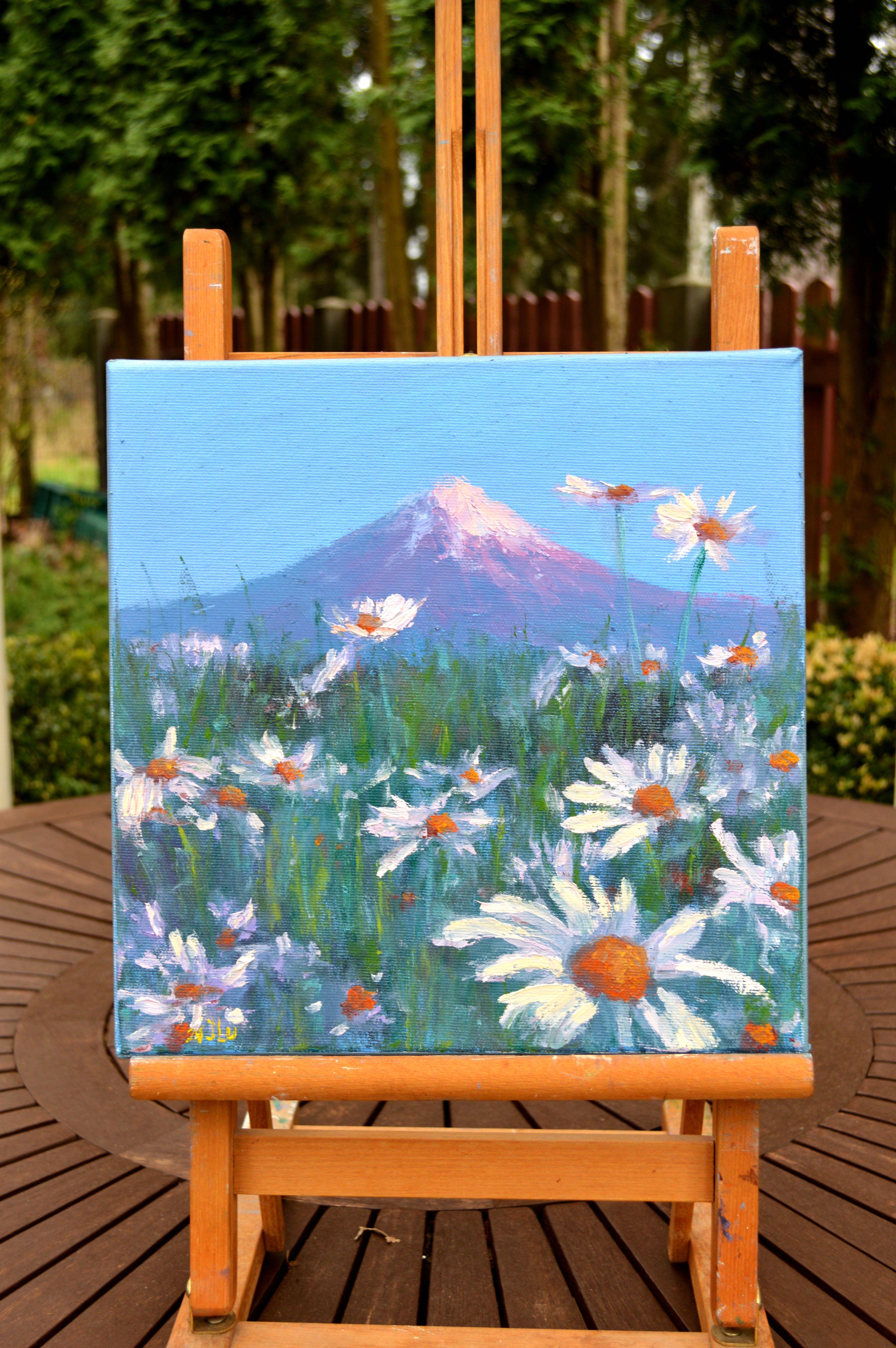 Kamillenwiese – Painting von Elena Lukina