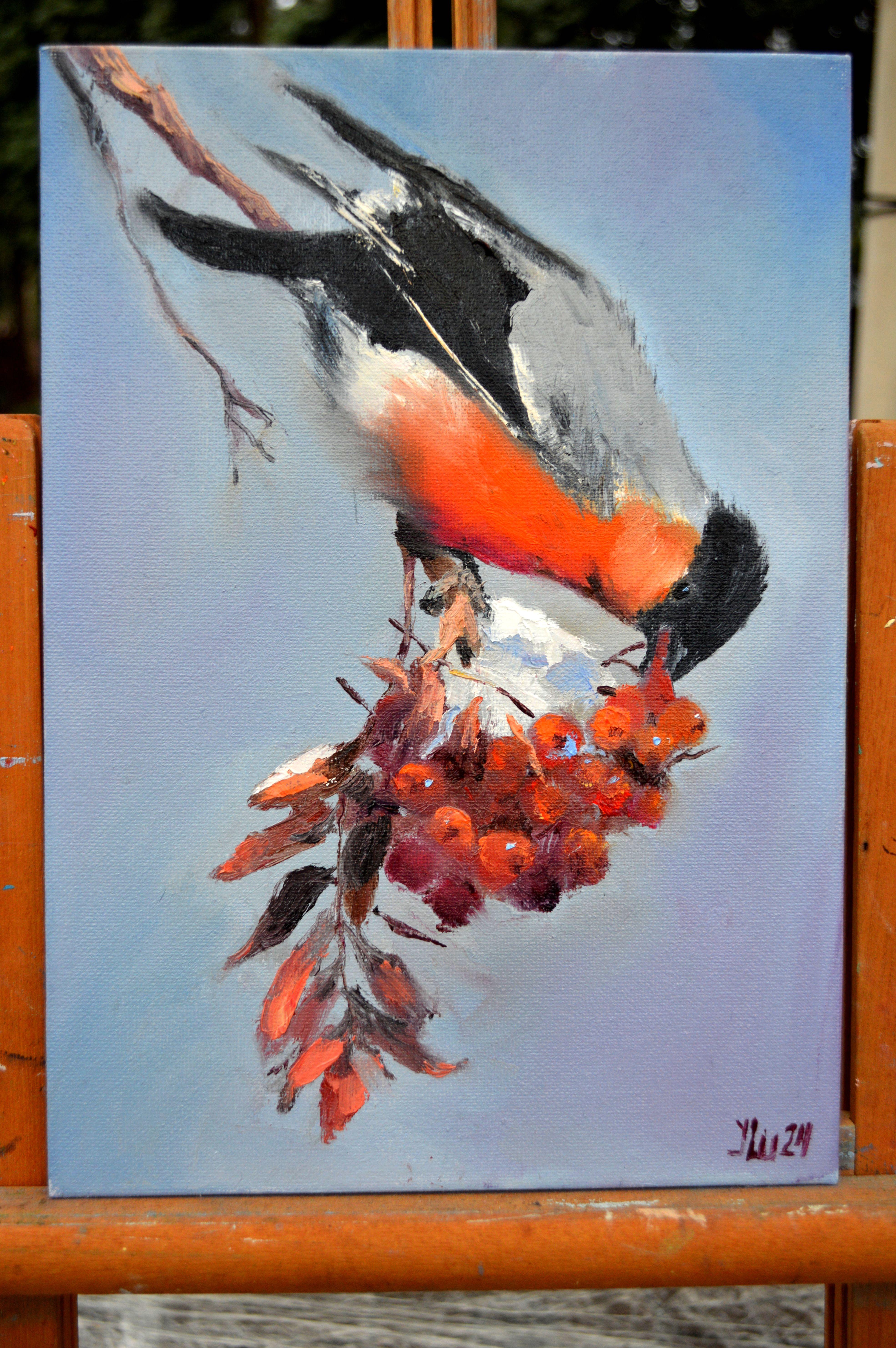 Christmas Bullfinch Breakfast For Sale 1