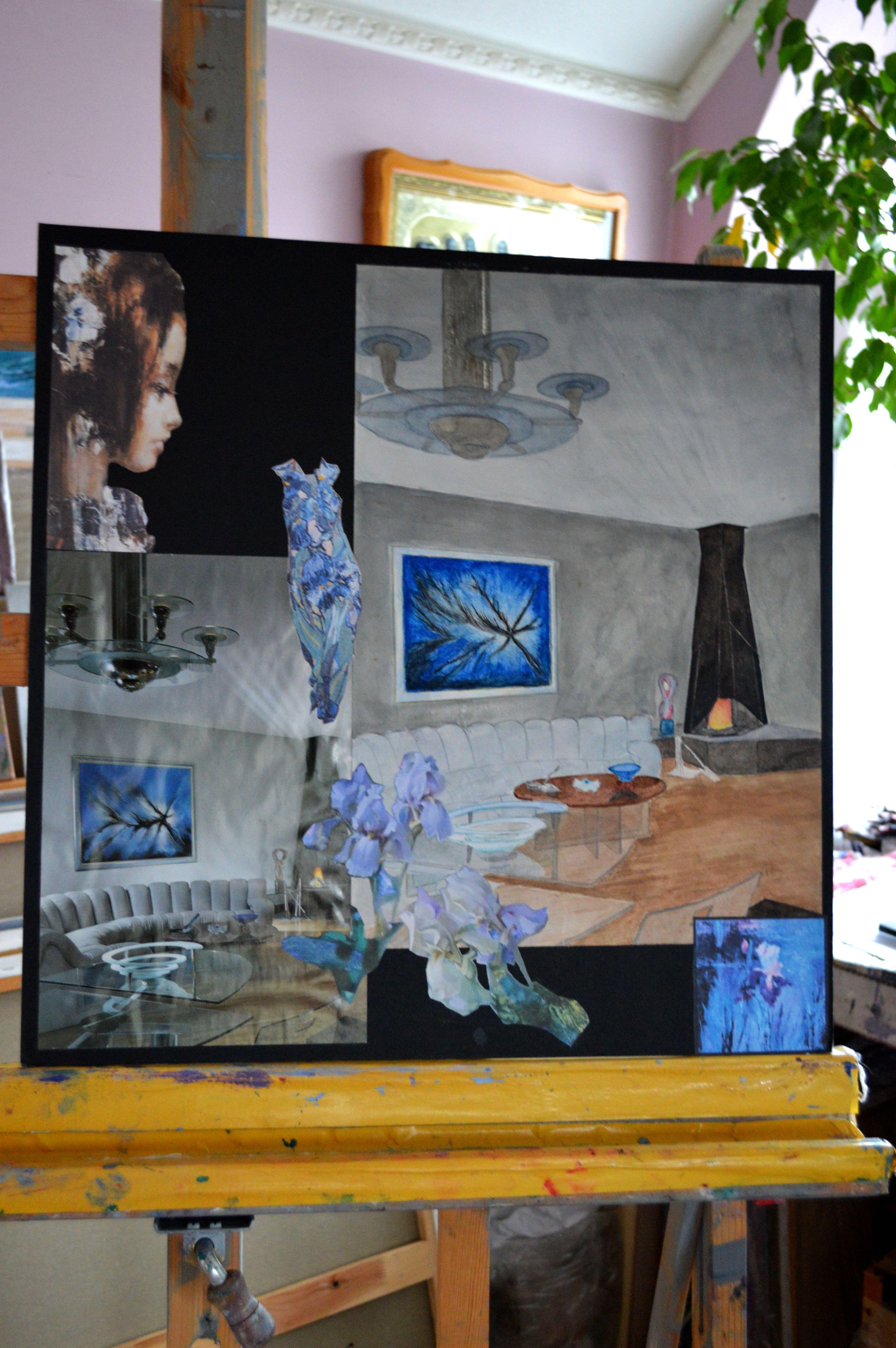 Collage, interior design graphics For Sale 1