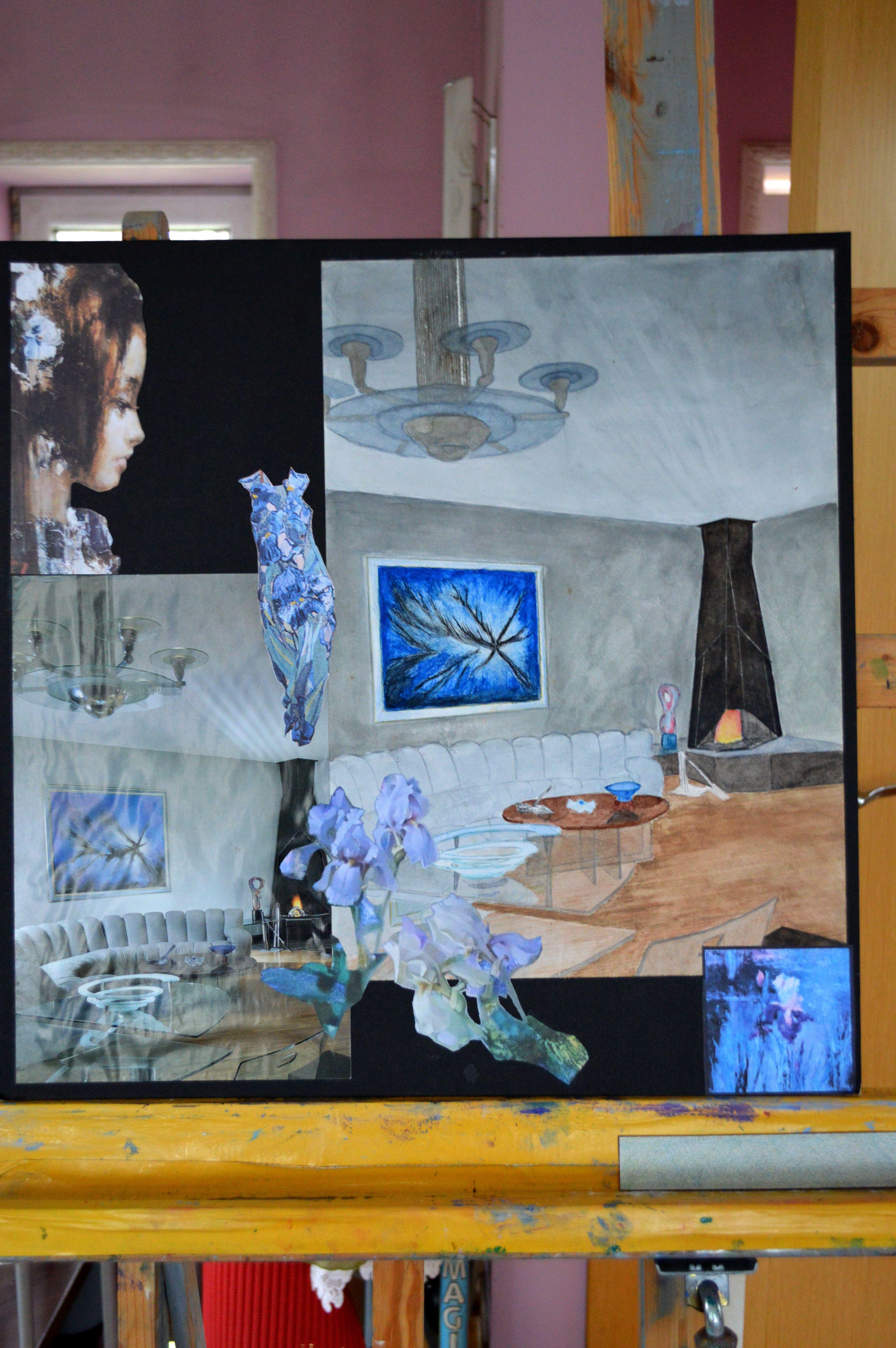 Collage, interior design graphics For Sale 3