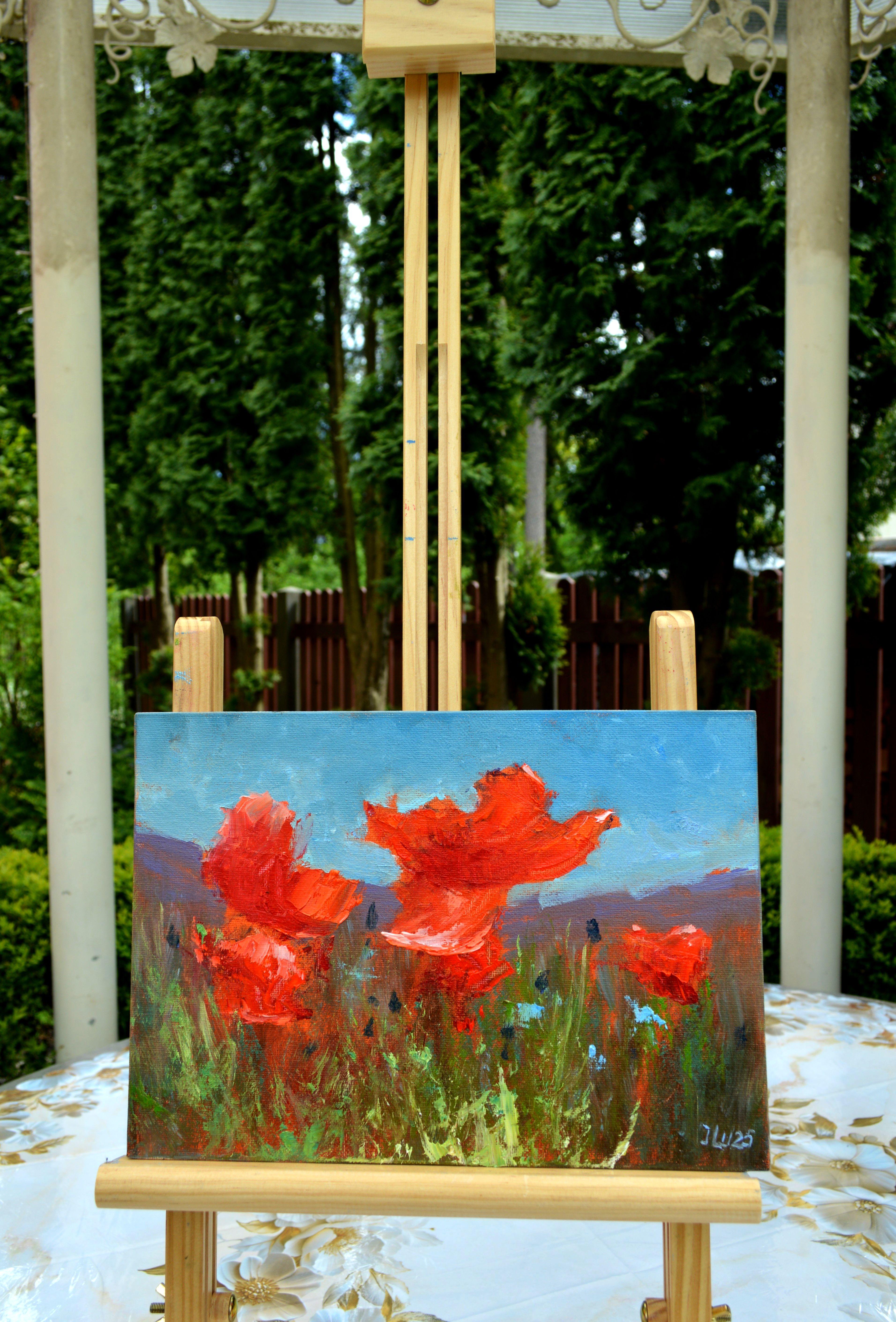 Korallenmohn 21Х30 – Painting von Elena Lukina