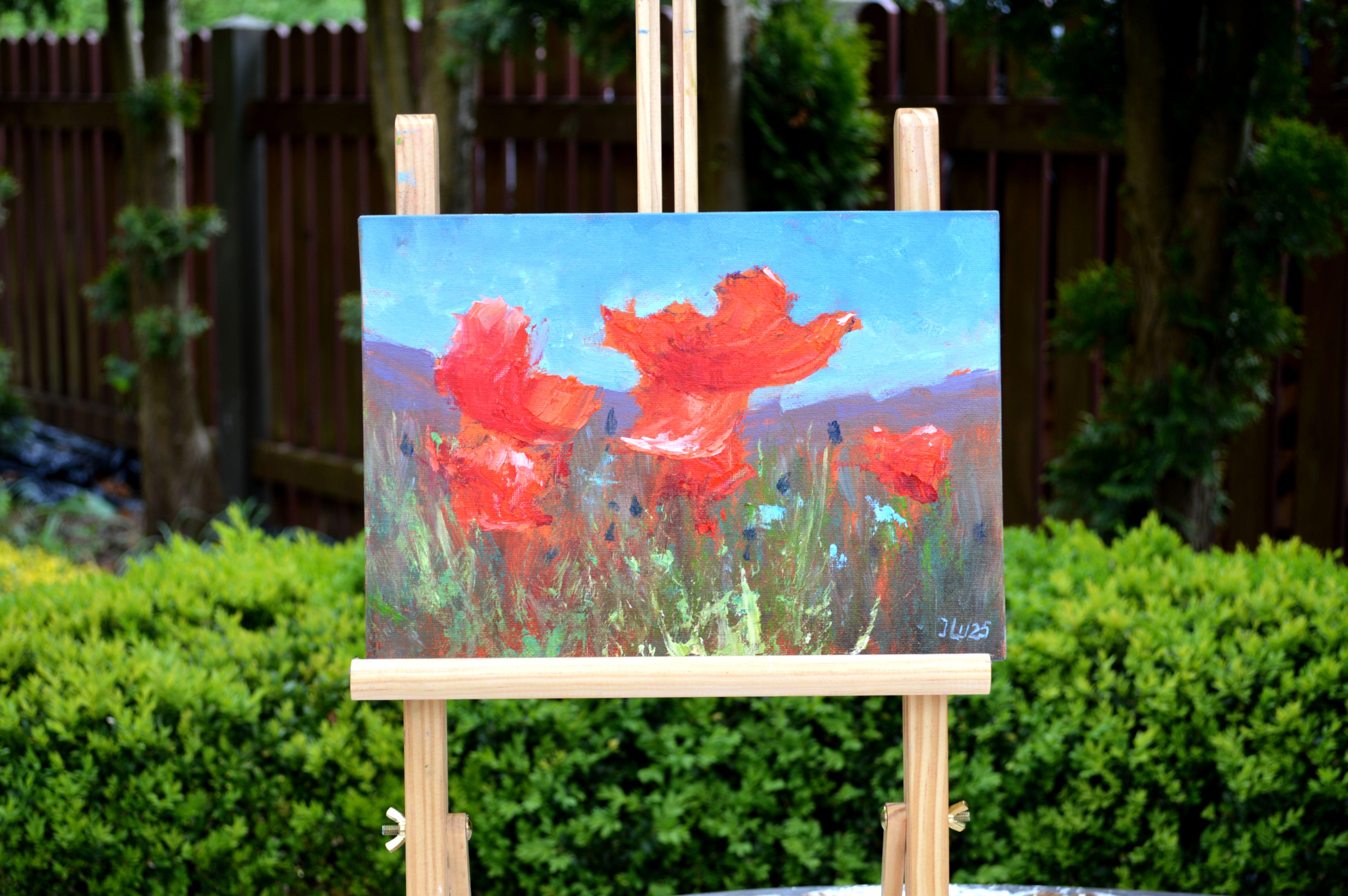 Korallenmohn 21Х30 (Expressionismus), Painting, von Elena Lukina