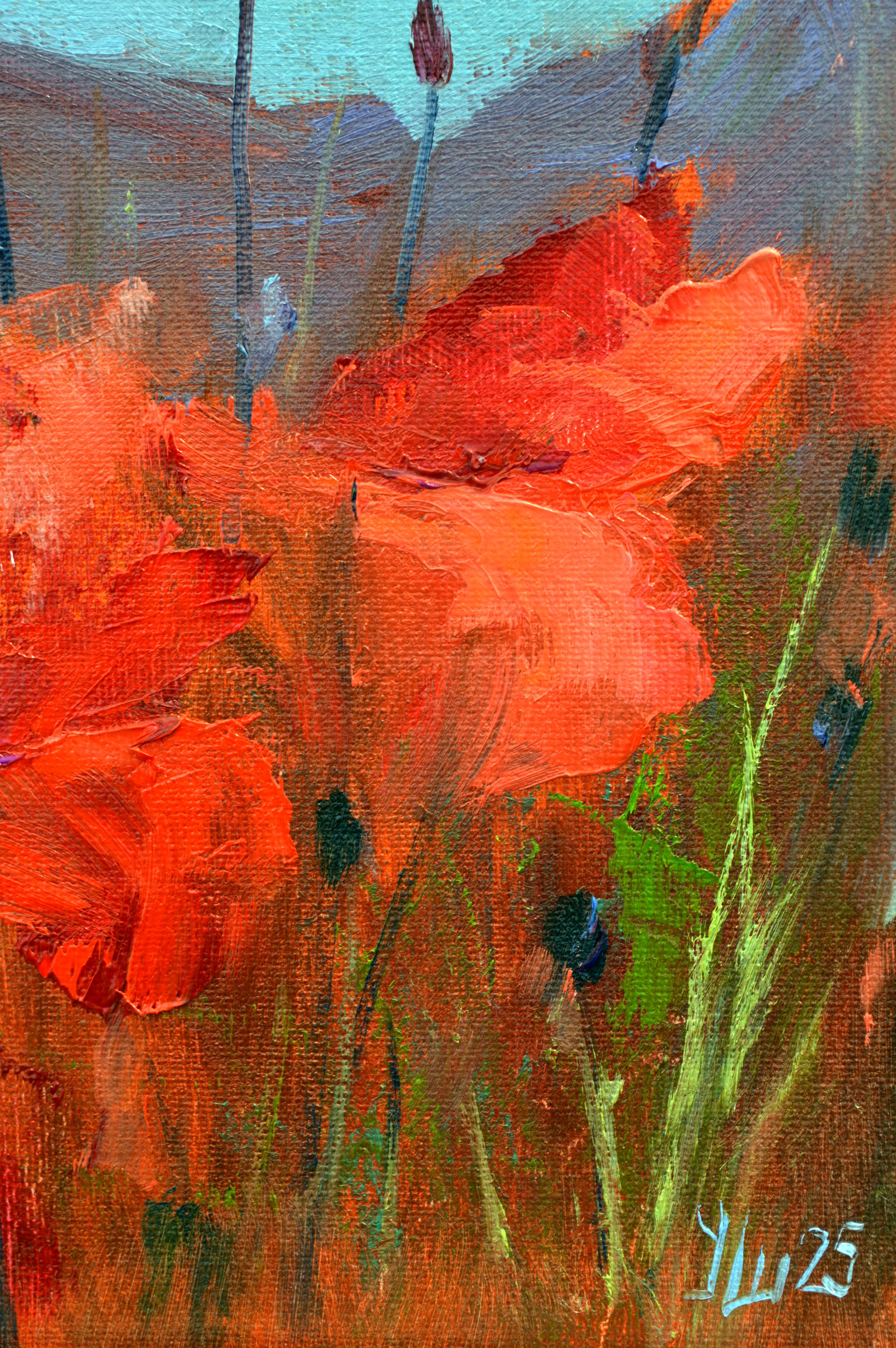 Coquelicots de corail 30Х21 en vente 1
