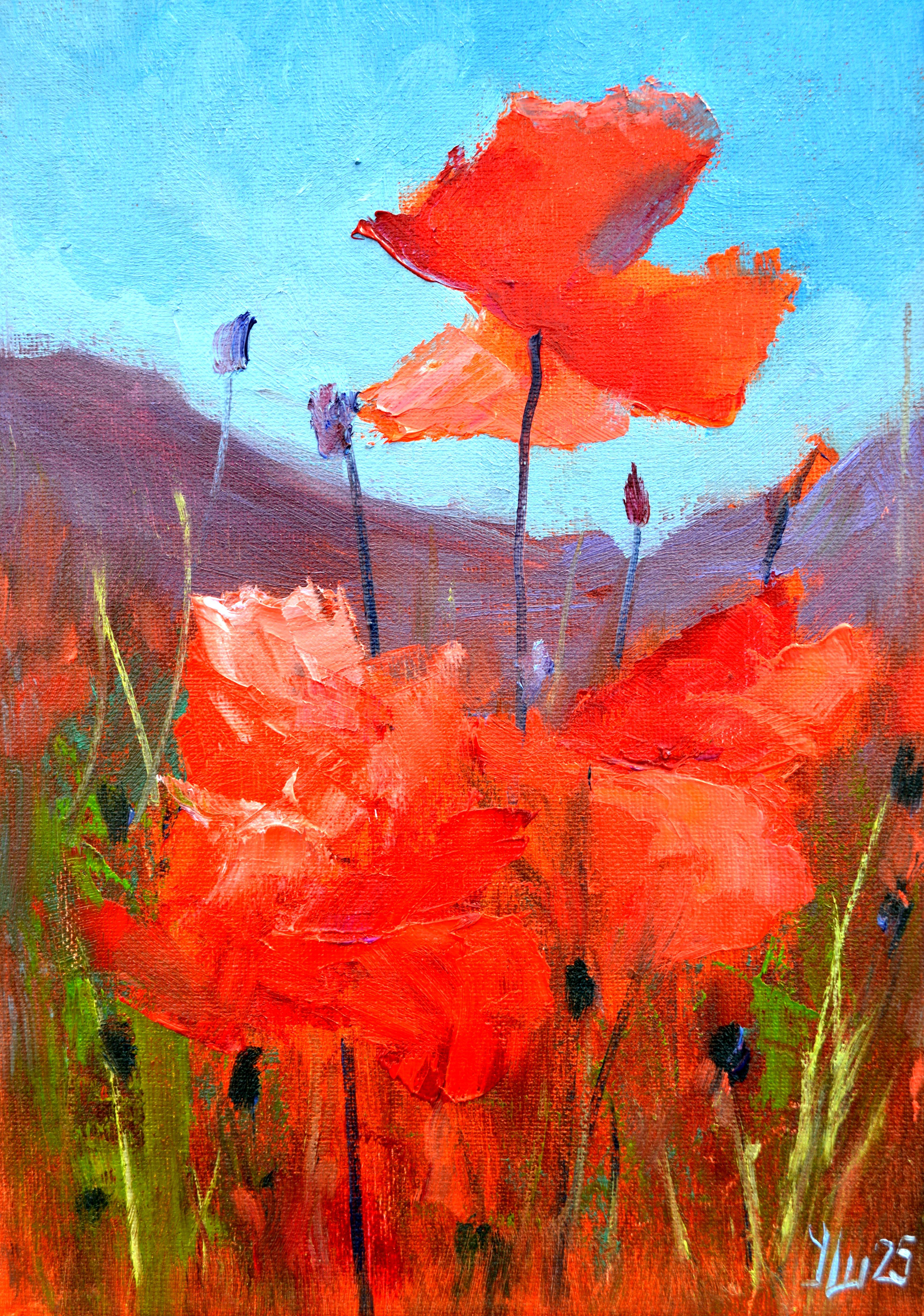 Coquelicots de corail 30Х21