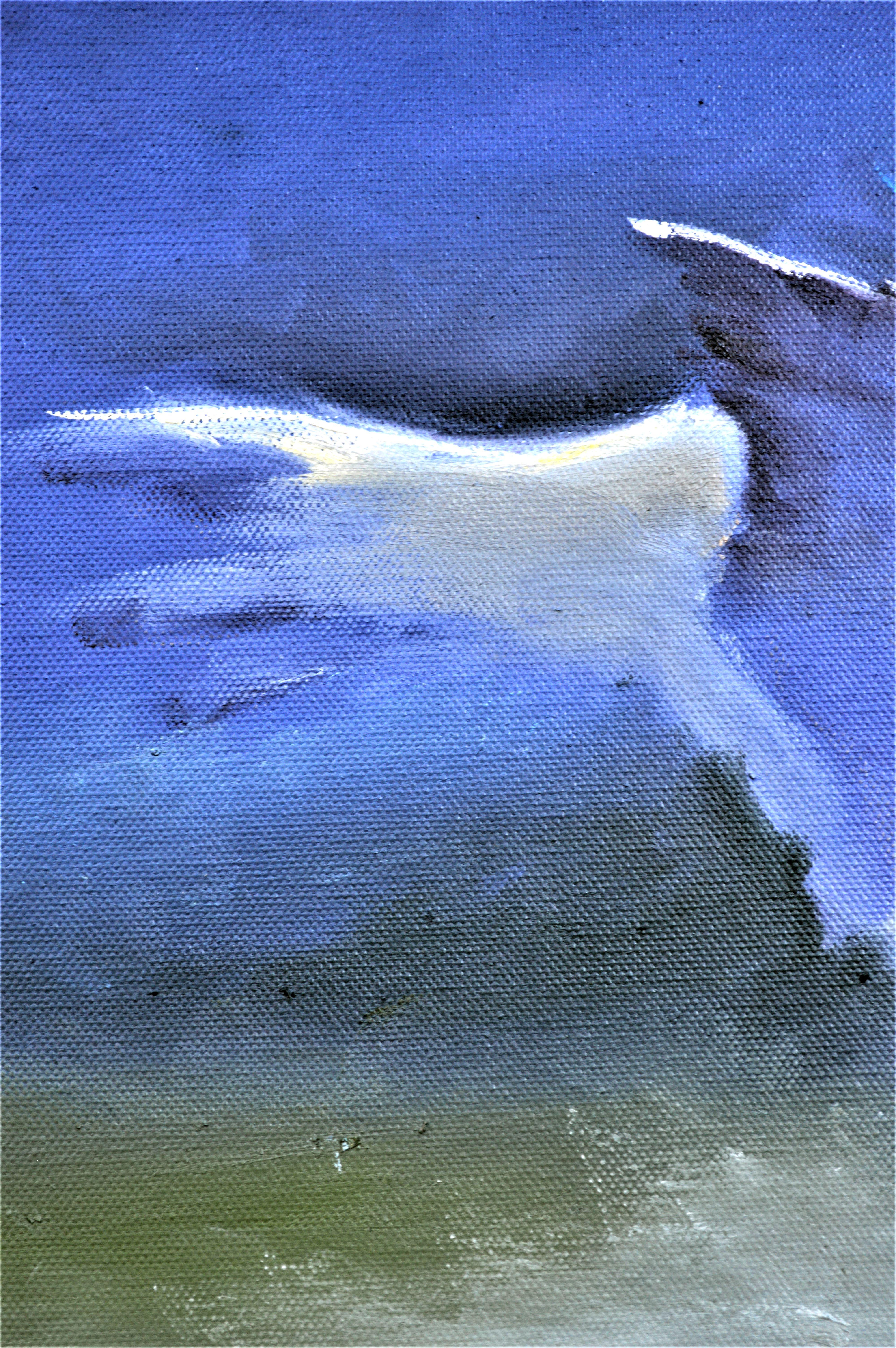 Peinture à l'huile Crane s'embrassant 40X80 en vente 9