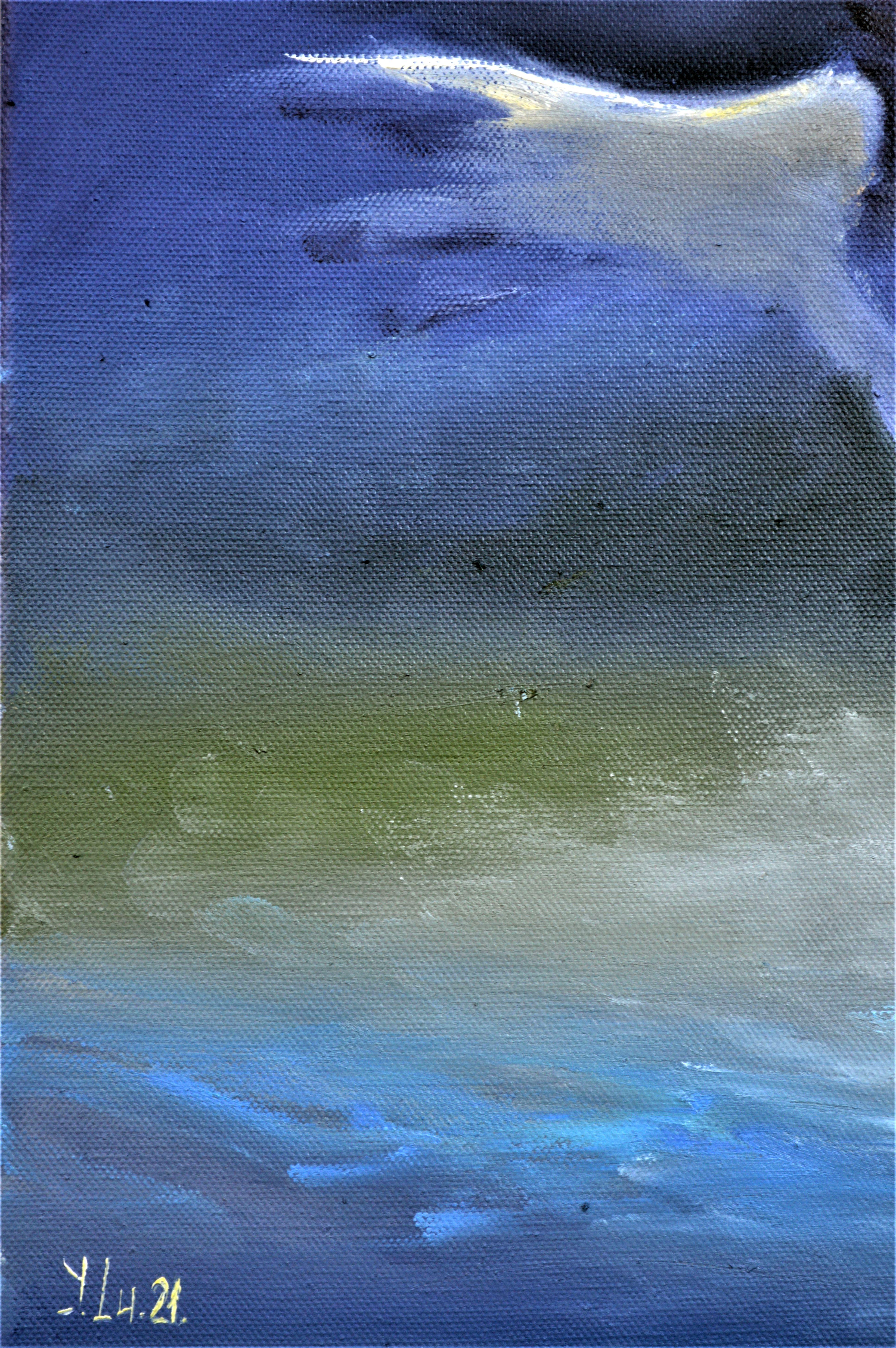 Peinture à l'huile Crane s'embrassant 40X80 en vente 10
