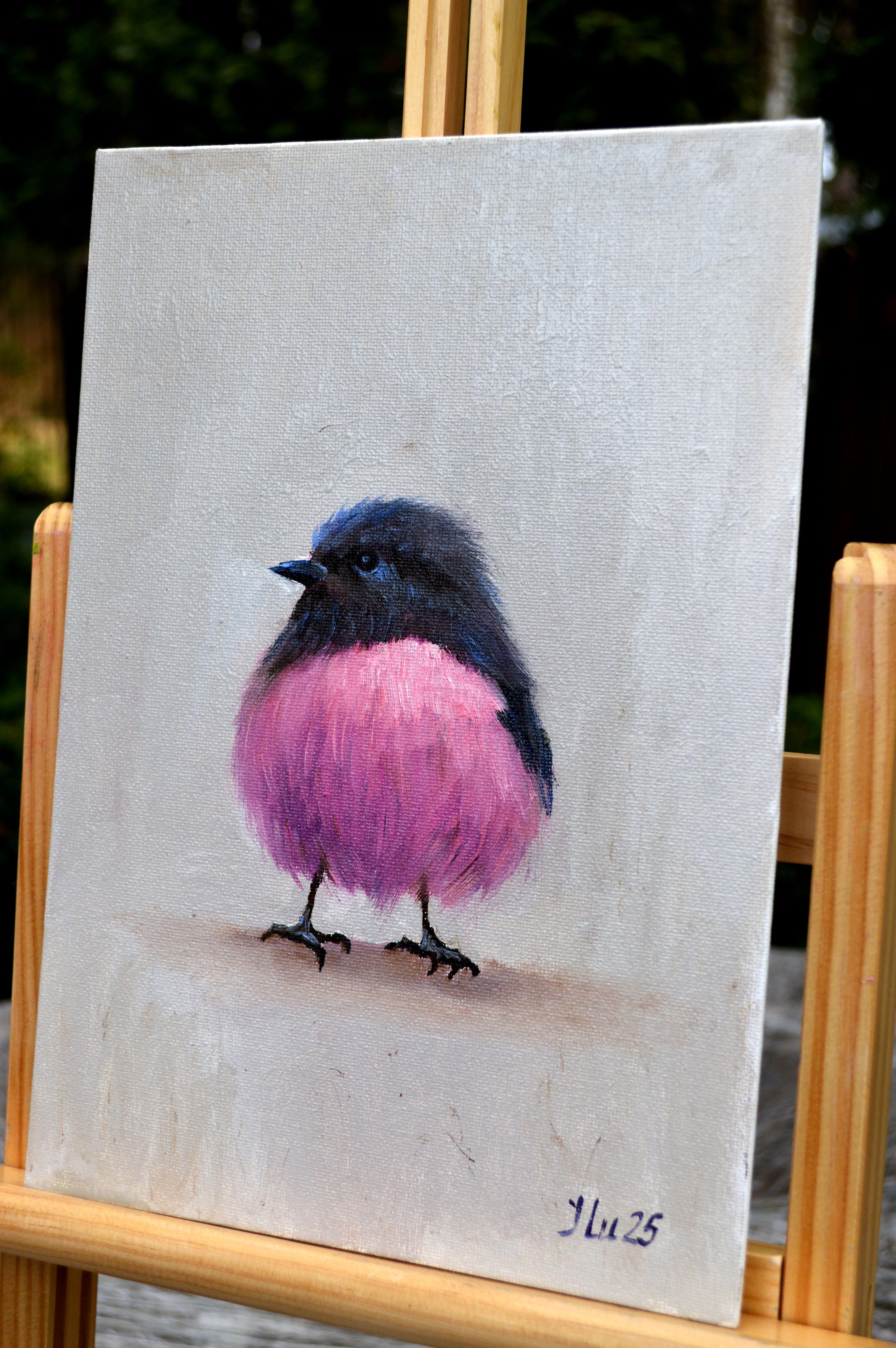 In diesem Ölgemälde zelebriere ich den skurrilen Charme der Natur durch die Linse des Expressionismus, gemischt mit Realismus. Mit bewusst minimalistischen Strichen und leuchtenden rosa Farbtönen vor einem gedämpften Hintergrund fange ich den feinen