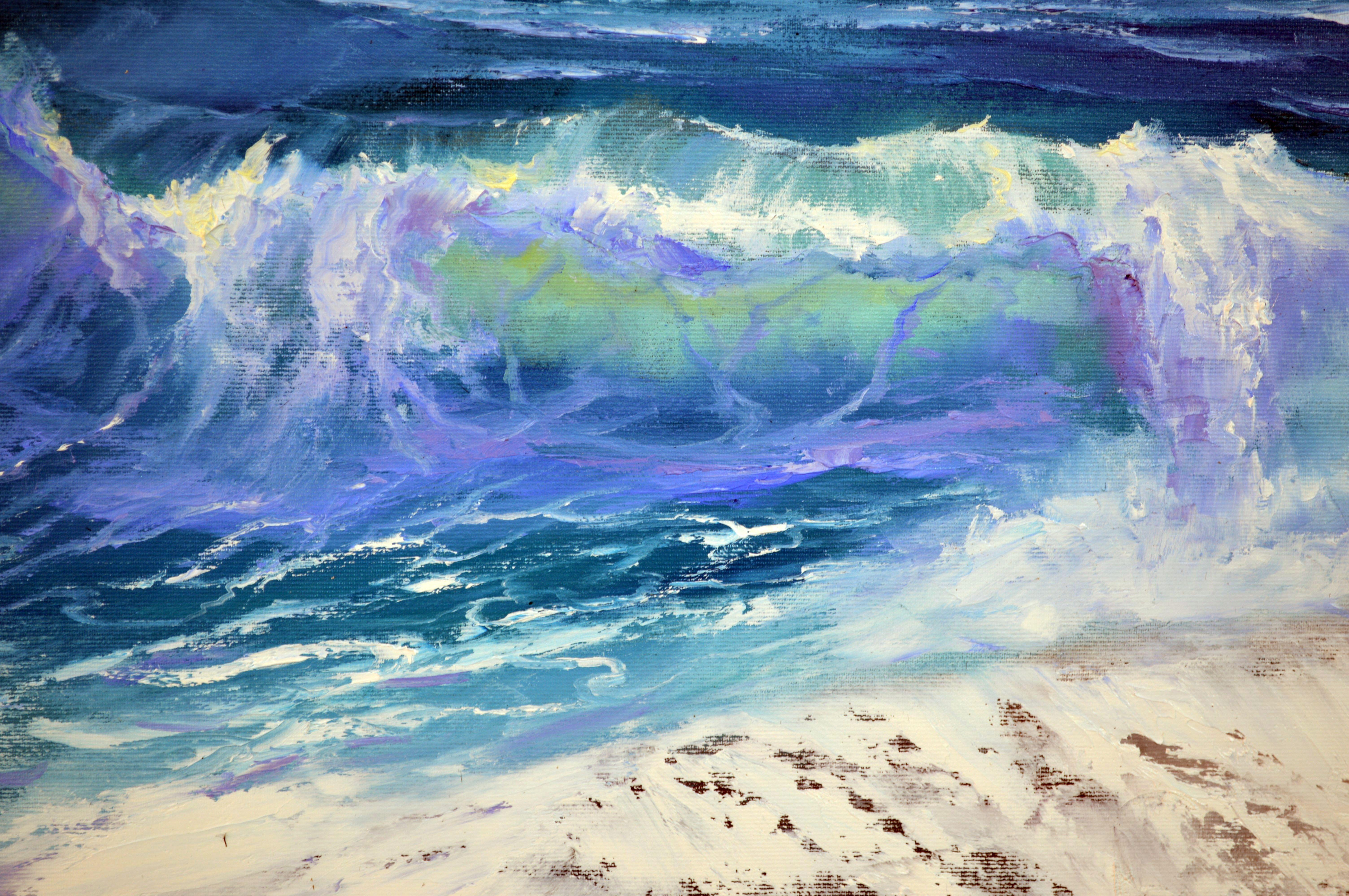 Crystal wave - Expressionist Painting by Elena Lukina