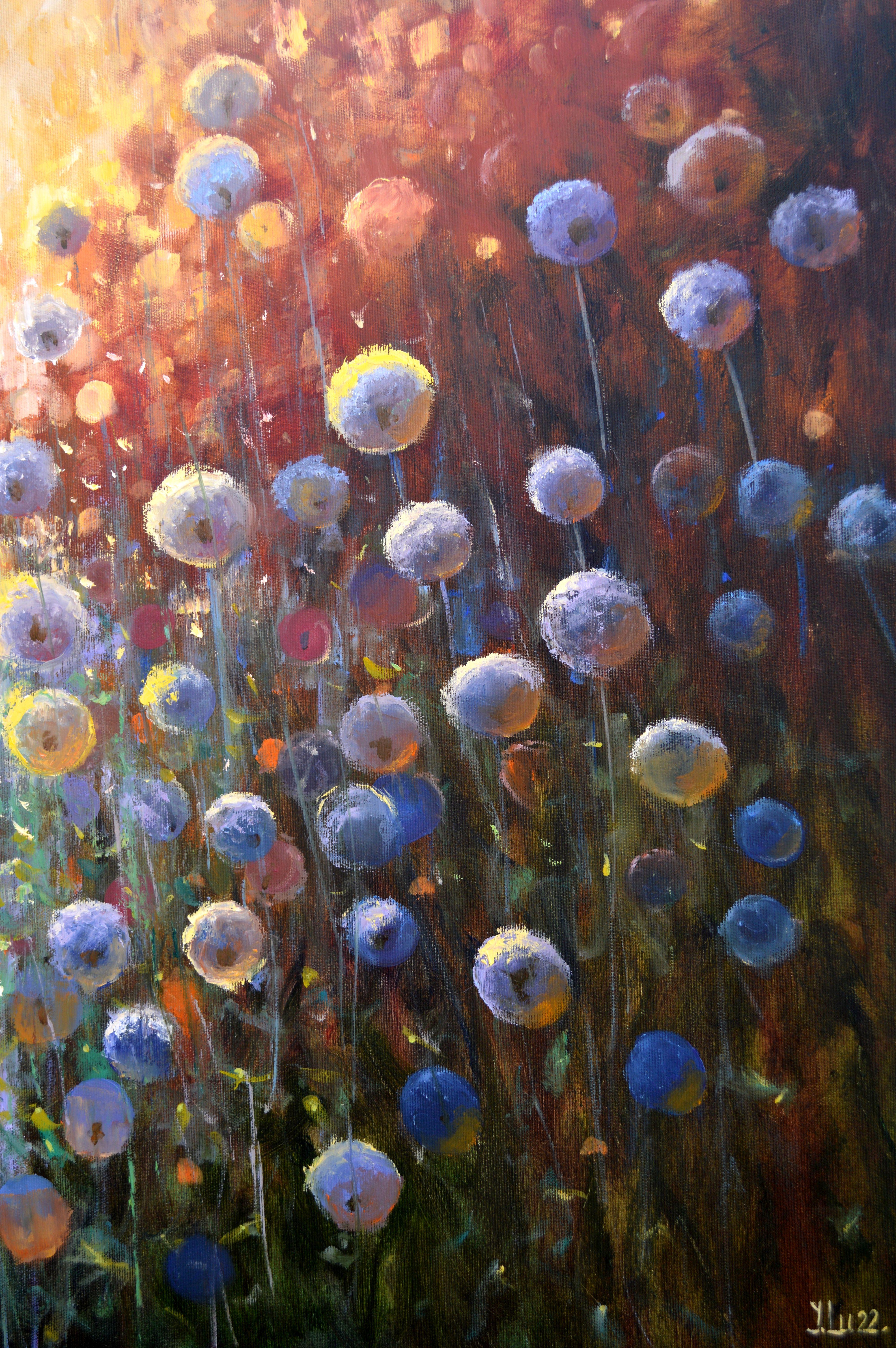 Dandelions bei Sonnenaufgang 70X90 im Angebot 14