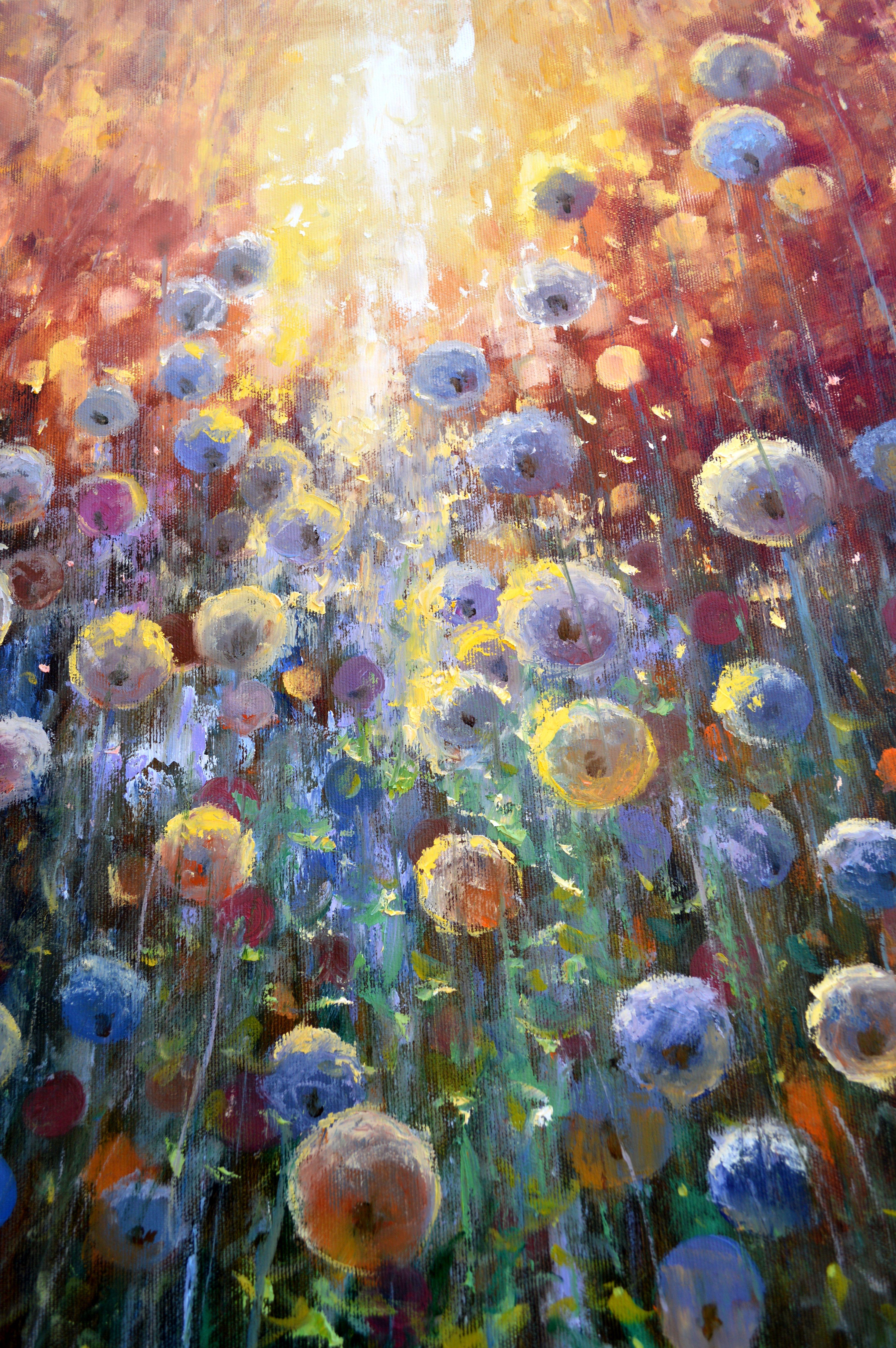 Dandelions bei Sonnenaufgang 70X90 im Angebot 3