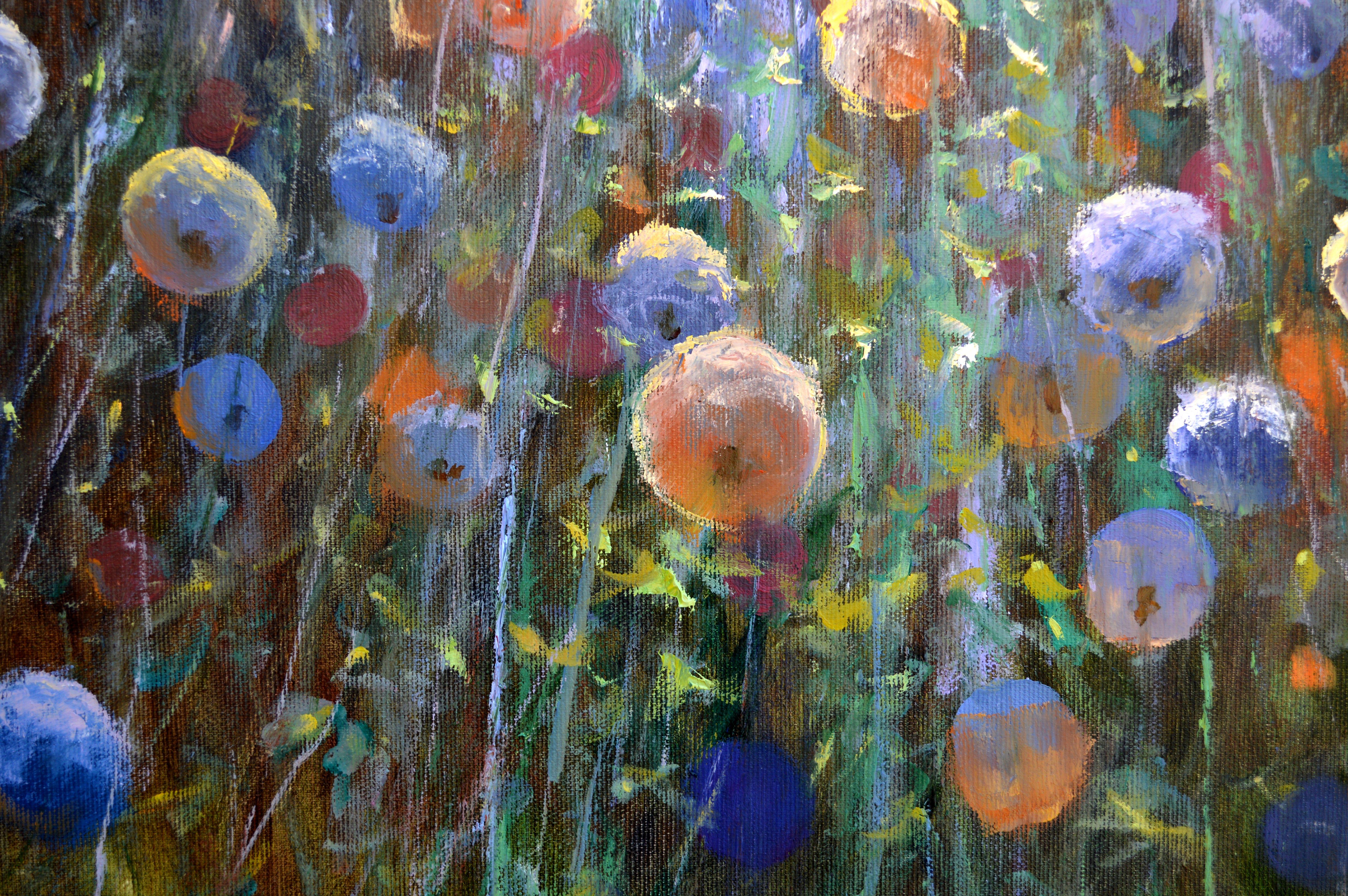 Pissenlits au lever du soleil 70X90 en vente 10